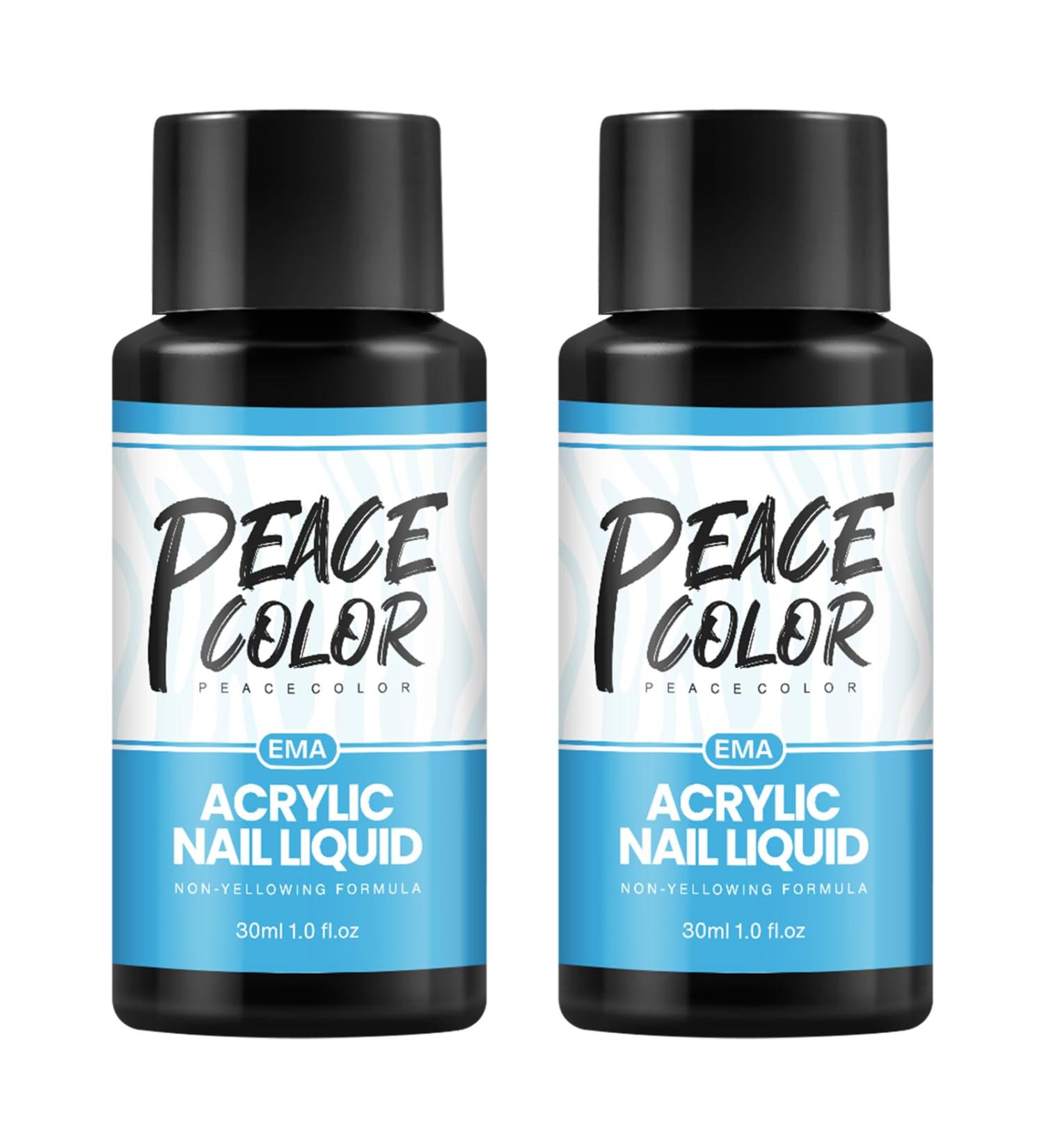 PEACECOLOR 2PCS 30ML EMA Acrylic Liquid Monomer Non-Yellowing Monomer for Acrylic Nails Acrylic Powder Professional Acrylic Liquid for Nail Art DIY at Home Beauty Gifts for Women Girls color 181 - Buy Online on GoSupps.com