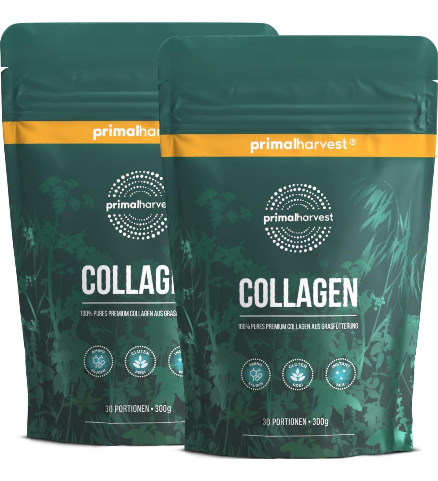 Primal Harvest Collagen Powder (60 Portions) - Bioactive & Sustainable Hydrolysate - Optimal Solubility - Premium Quality Collagen Supplement (2-Pack) - Buy Online on GoSupps.com