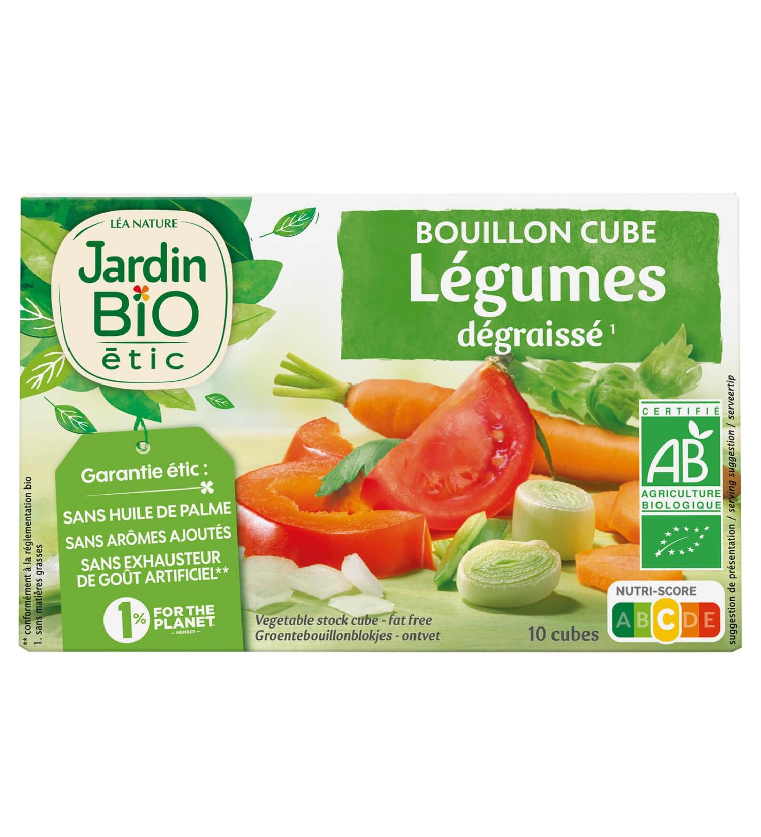 Jardin BiO tic - Vegetable Cube Broth Degreased 90 g (10 x 9 g) - Buy Online on GoSupps.com