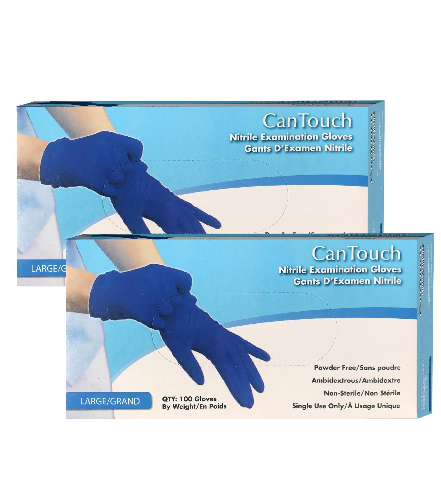 Nitrile Gloves Powder Free Pack of 2. 100 x 2 200 PCs (Large) Blue L (Pack of 200) - Buy Online on GoSupps.com