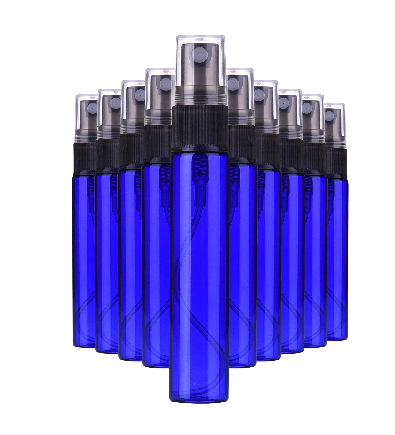 Amorar Brown Mini Glass Spray Bottles - 10ml Travel Perfume Atomizers with Black Caps - Empty Cosmetic Bottles for International Shipping - Buy Online on GoSupps.com
