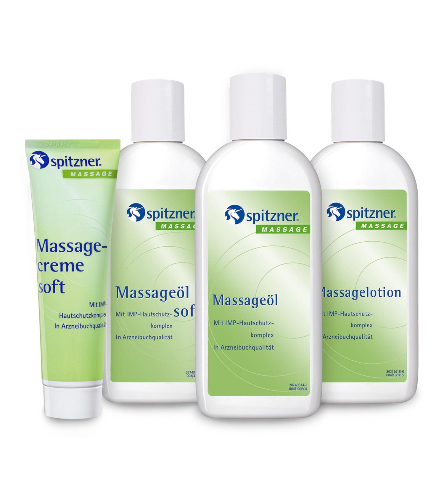 Spitzner 4-Part Massage Set - Nourishing Massage Oil Lotion & Cream for Sensitive Skin | International Shipping - Buy Online on GoSupps.com