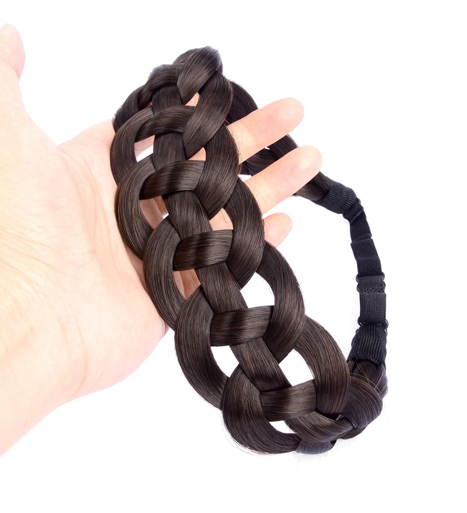 Gledola Hollow out Synthetic Hair Braided Headband Hairpiece Women Girl Beauty accessory for Women (Brunette Brown) - Buy Online on GoSupps.com