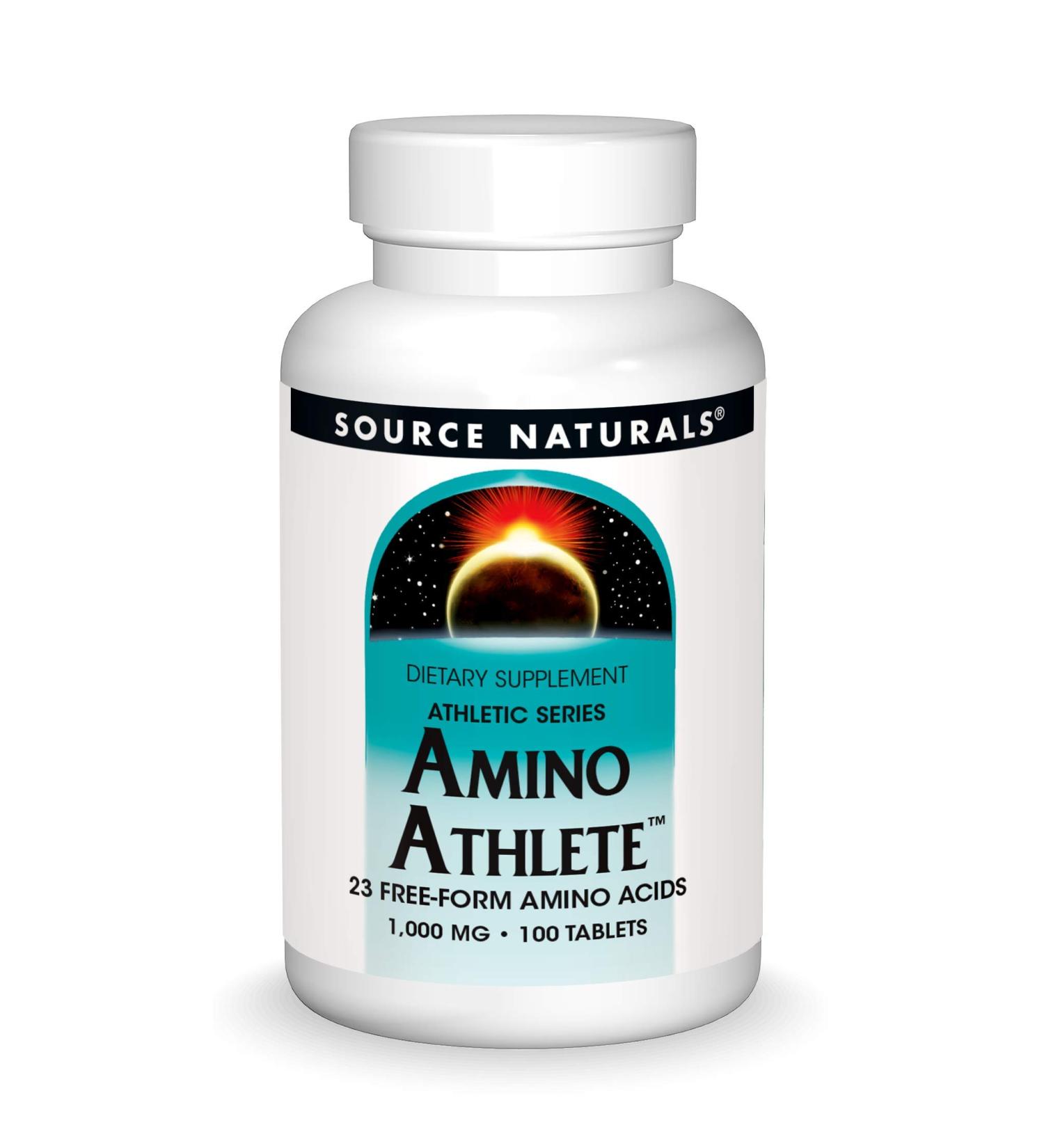 Source Naturals Amino Athlete - 23 Essential Free Form Amino Acids | Athletic Dietary Supplement - 100 Tablets for Optimal Performance - Buy Online on GoSupps.com