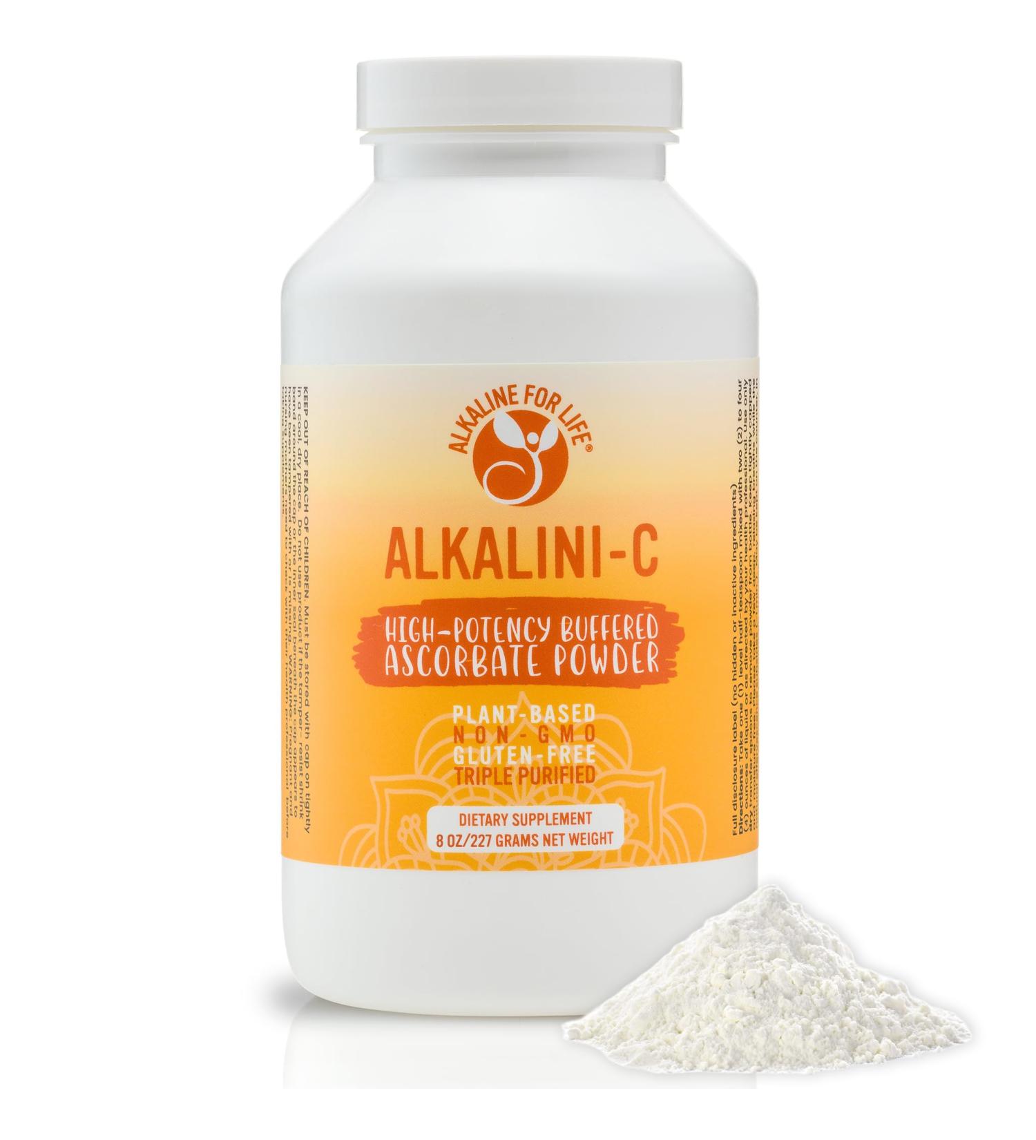 Alkalini-C Buffered Vitamin C Powder - Potent Natural L-Ascorbate VIT C Powder-Corn Free Non GMO VIT C - Fully Buffered Fully Reduced for Enhanced Absorption - Immune Support Supplement (8oz) 8 Ounce (Pack of 1) - Buy Online on GoSupps.com
