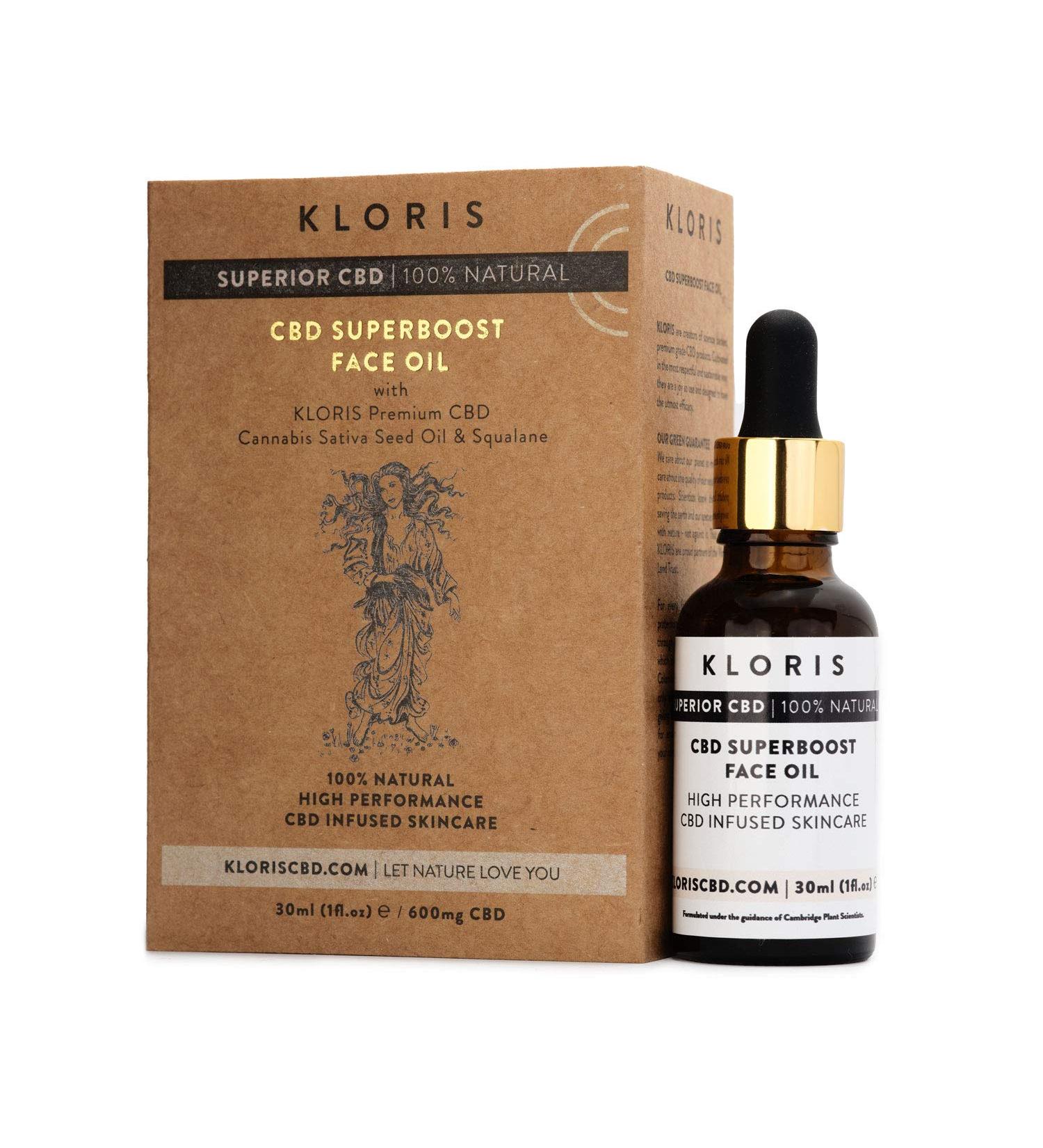 KLORIS CBD Superboost Face Oil - for glowing skin 100% natural anti-oxidant facial oil 30 ml - Buy Online on GoSupps.com
