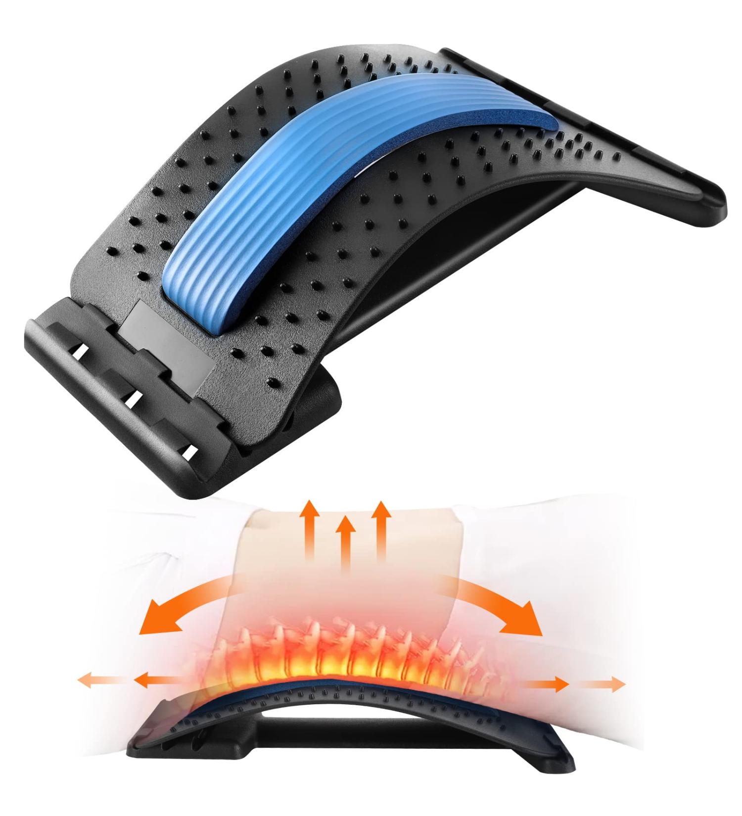 CHFSD Back Stretcher - Multi-Level Lumbar Support Device with Massager for Pain Relief - Buy Online on GoSupps.com