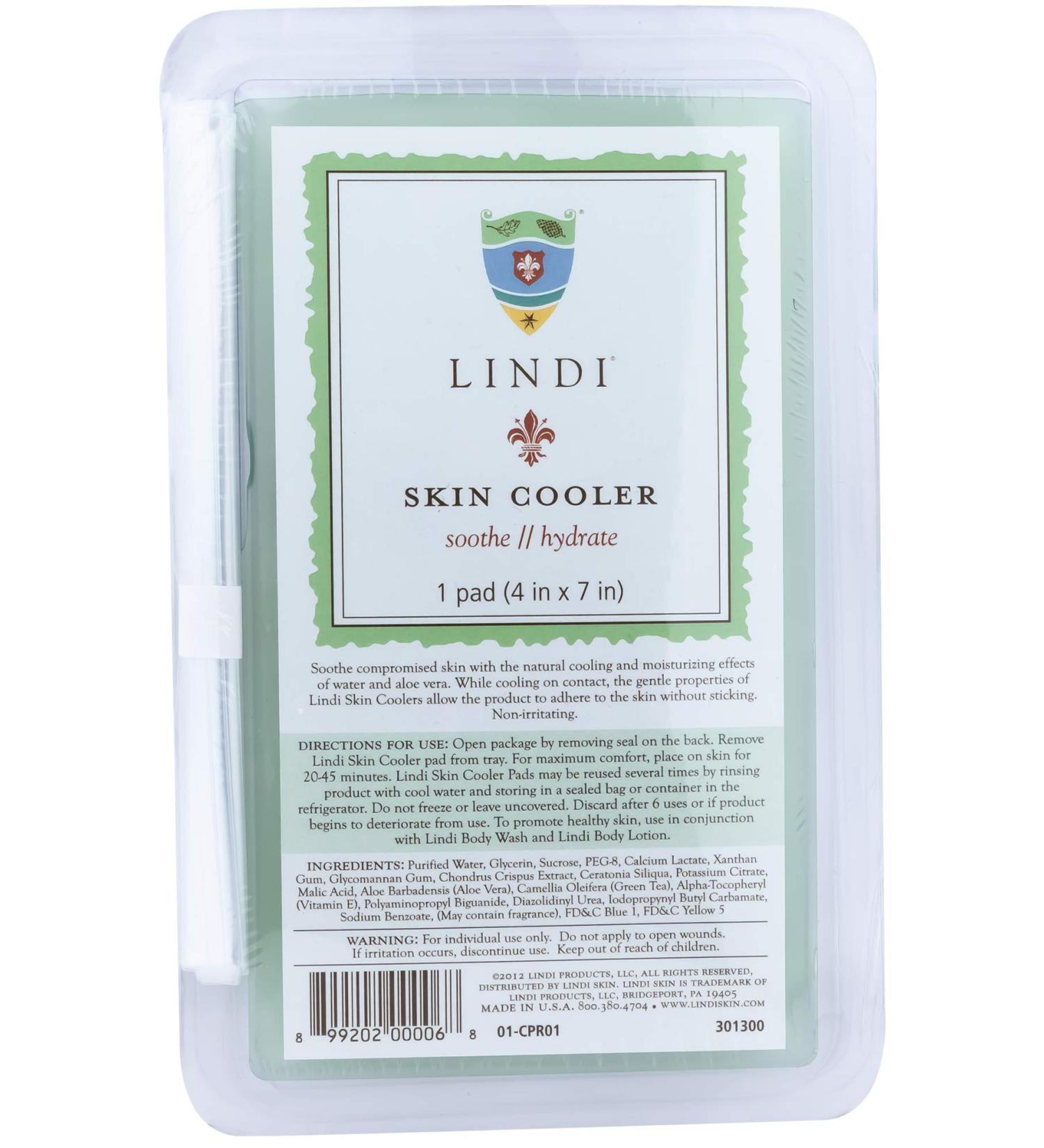 Lindi Skin Cooler Pad - Soothing Hydro-Gel for Reducing Redness and Inflammation (1 Pack, 4x7 in.) - Buy Online on GoSupps.com