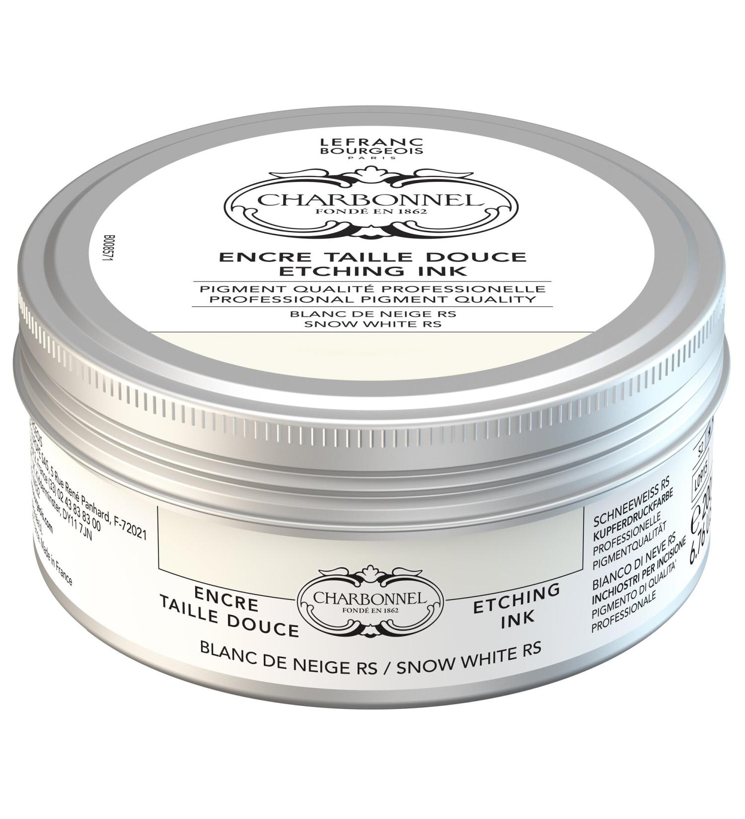 Lefranc Bourgeois Charbonnel Encre Taille Douce 200ml Blanc Neige RS