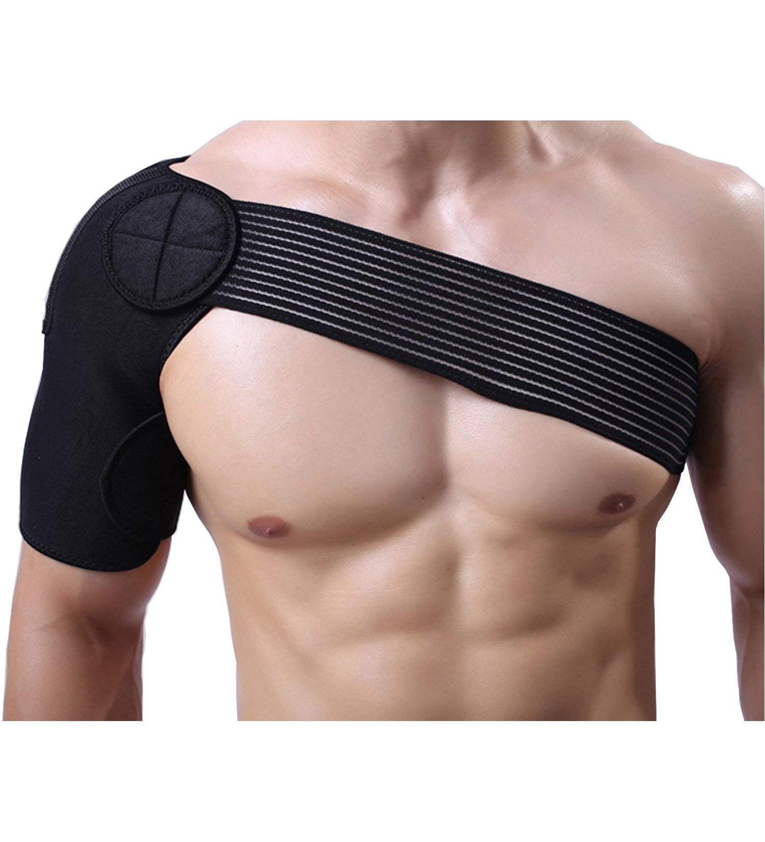 Yosoo Elastic Shoulder Brace Support Strap - Adjustable Wrap Belt for Pain Relief & Injury Recovery | Fast International Shipping - Buy Online on GoSupps.com