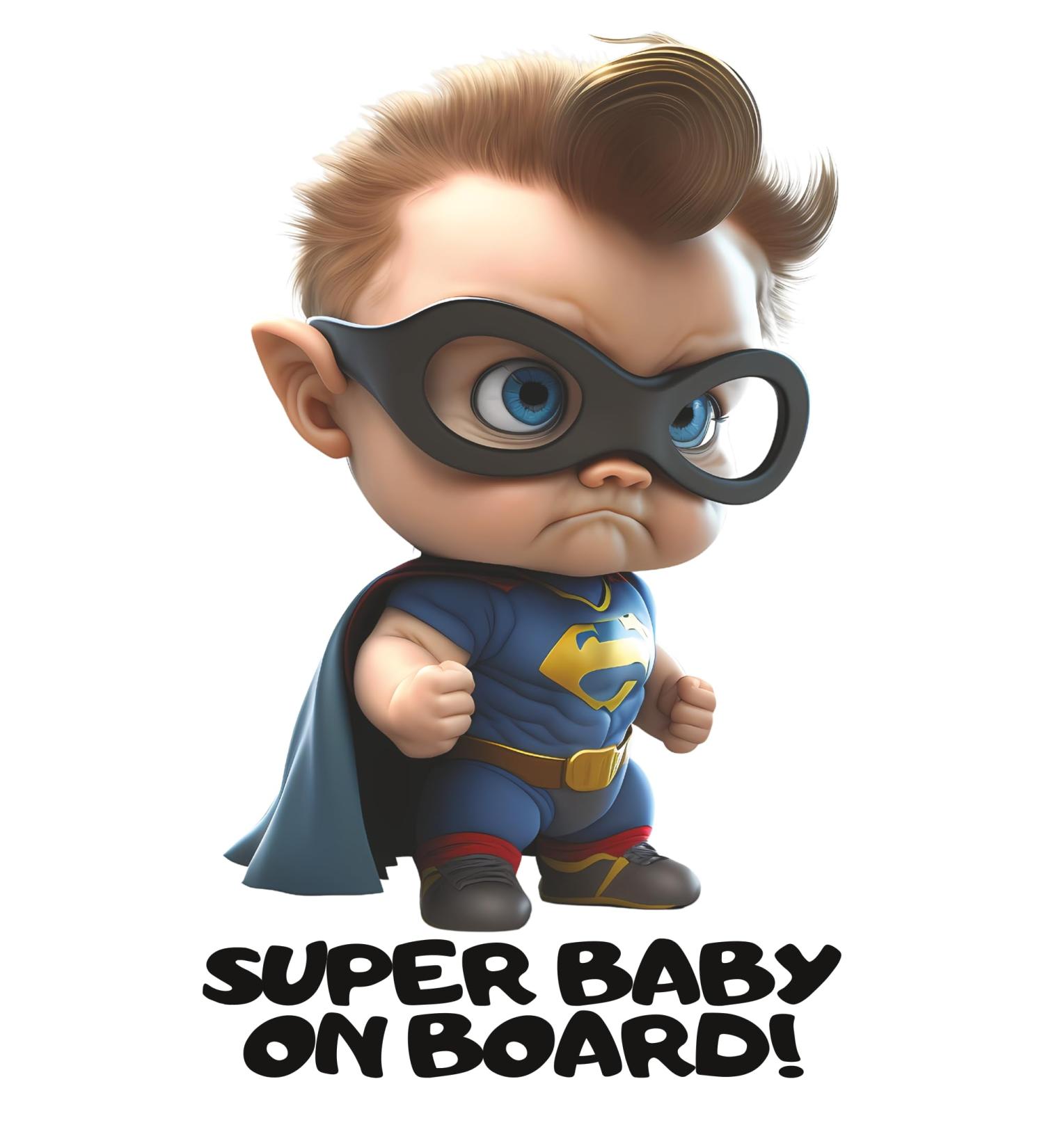 LOL Collection 3D Baby on Board Sticker New Generation Super Baby Sign | Large 17.8 cm Safety Decal for Cars - Buy Online on GoSupps.com