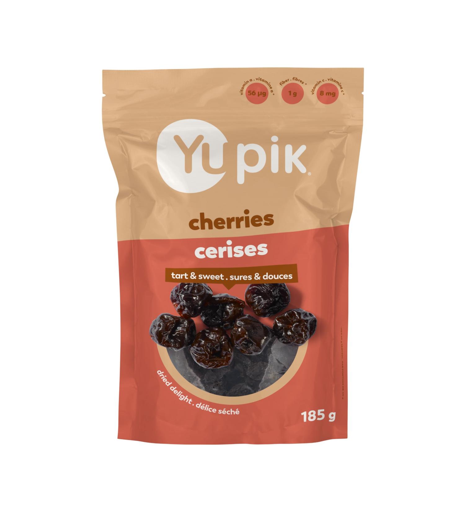 Yupik Dried Cherries 185 g Gluten-Free Kosher Dried Fruits Tart & Sweet Whole Cherries Pitted Healthy Snacks Source of Vitamin A and Vitamin C - Buy Online on GoSupps.com