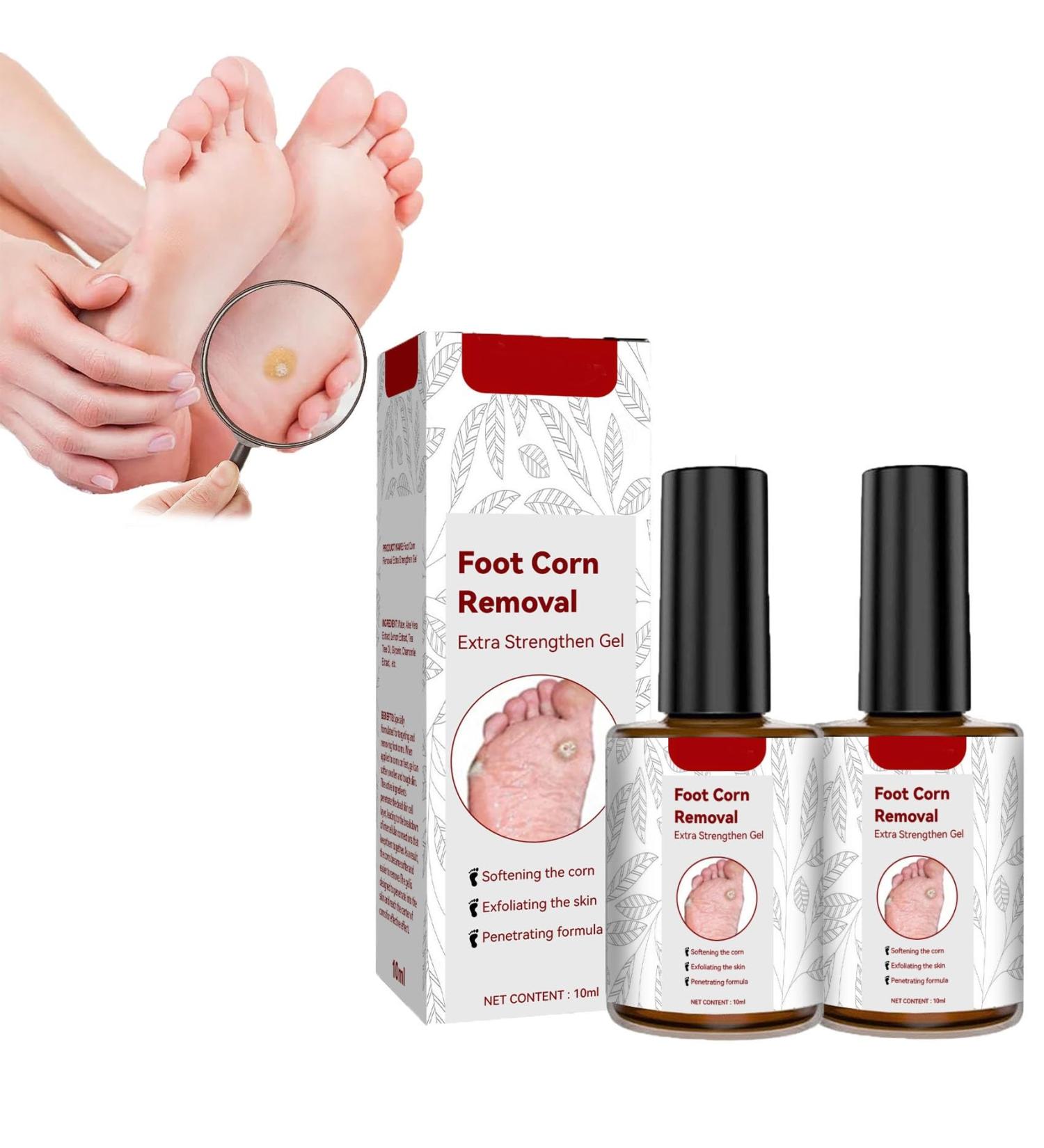 Hsadav GFOUK Foot Corn Removal Gel | Extra Strength 10ml Cream for Feet | Corn Removers (2pcs) - Buy Online on GoSupps.com