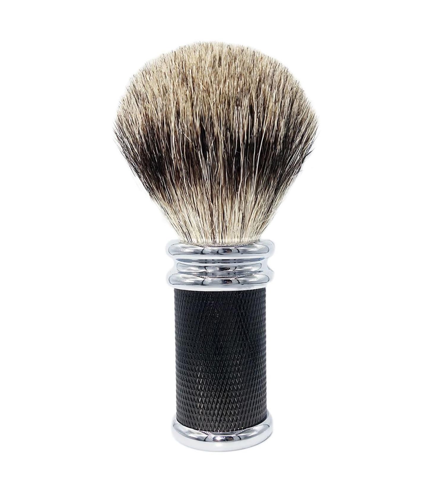 Magyfosia Silvertip Razor Brush | Premium Pure Roof Hair for Men | Black Diamond Handle for Perfect Shaves - Buy Online on GoSupps.com
