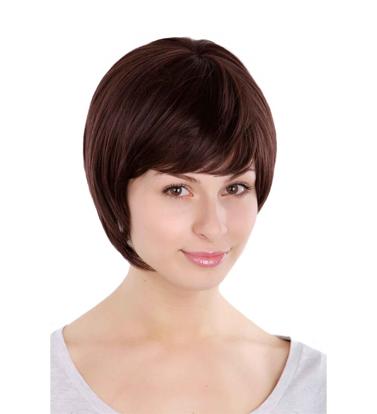 Dark Brown Bob Wig 1237-2T33 - 20cm Parting Wig | International Shipping Available - Buy Online on GoSupps.com