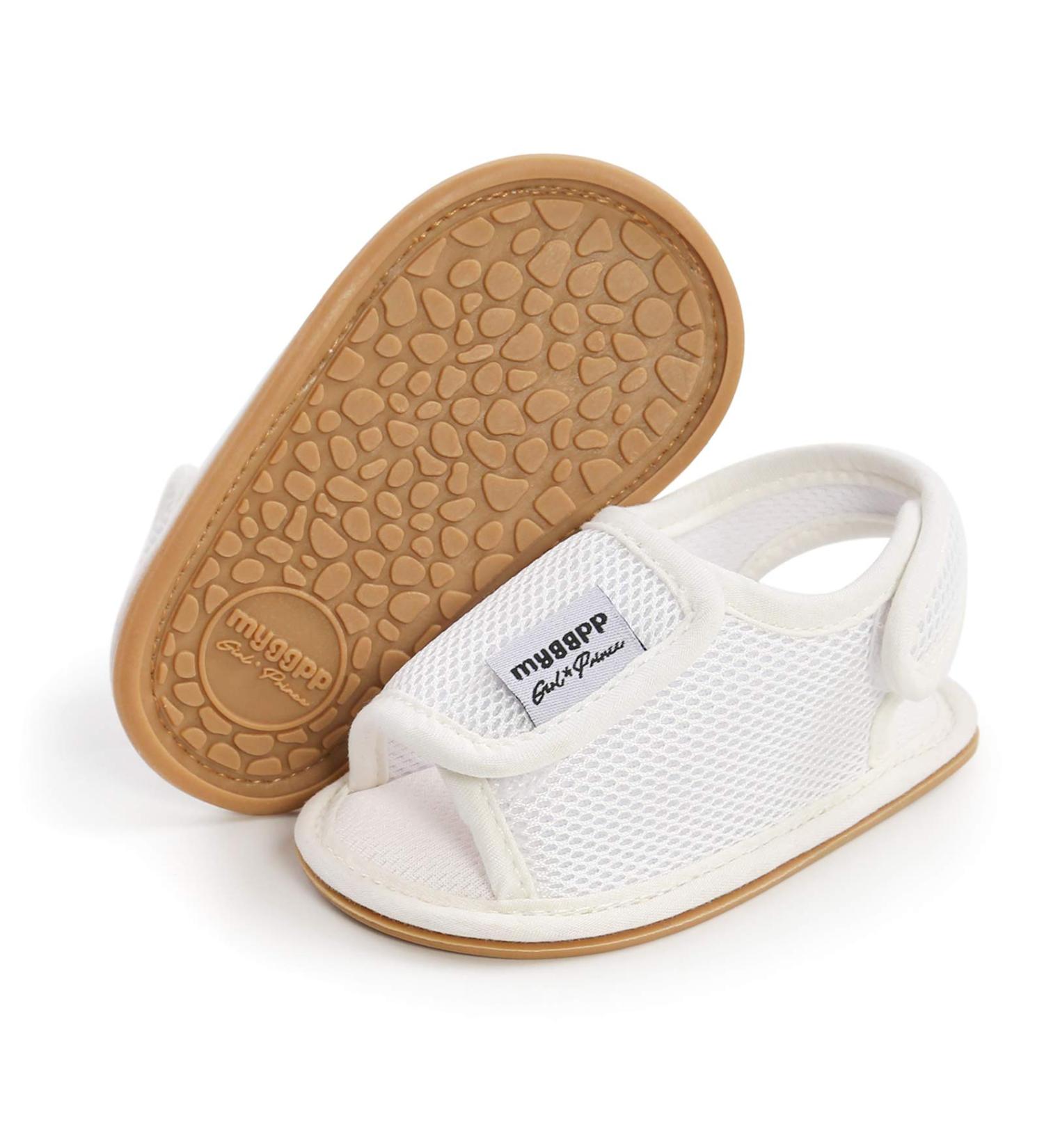 RVROVIC Baby Sandals | Soft Sole Summer Infant Shoes | 6-12 Months | White - Buy Online on GoSupps.com