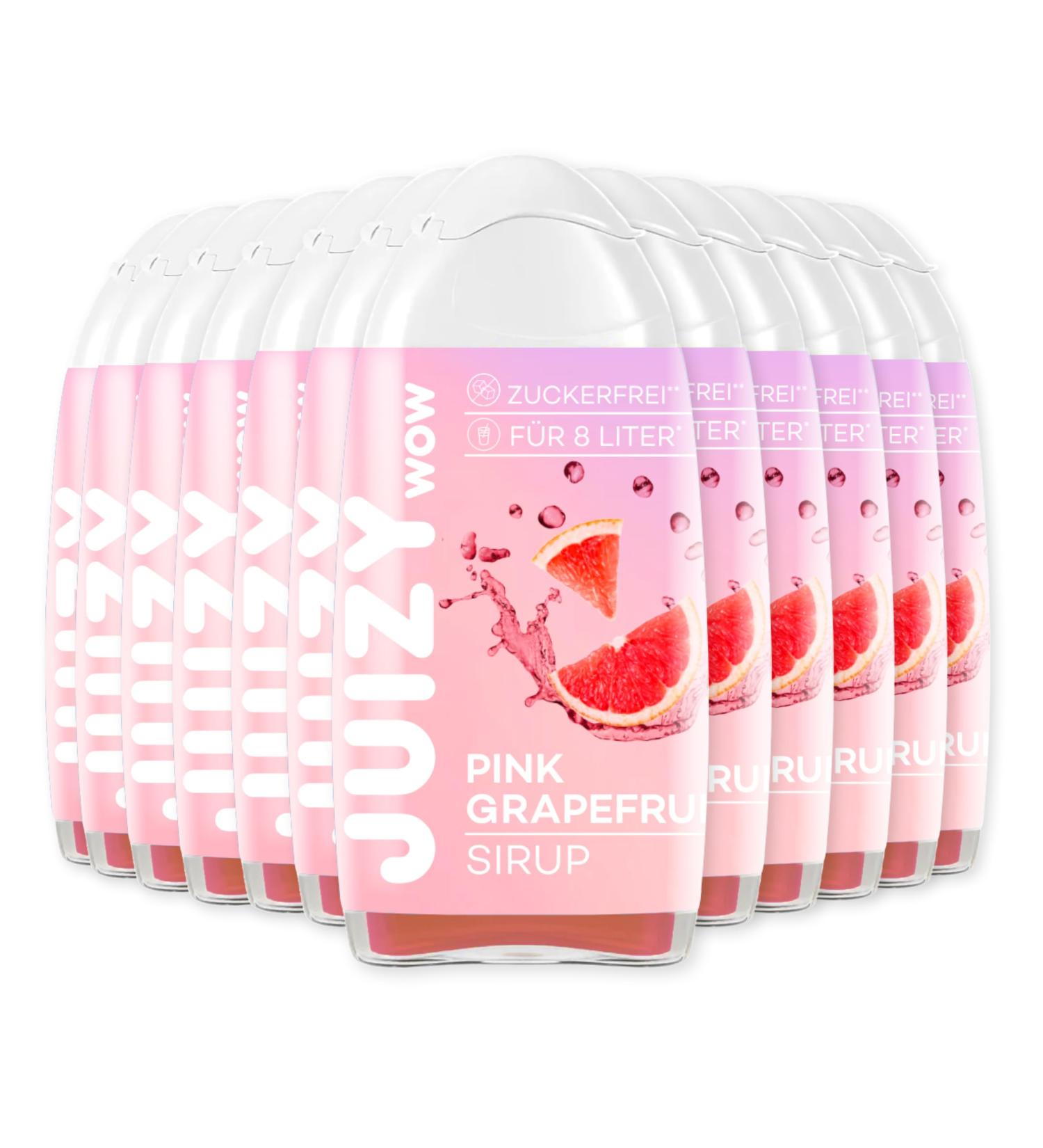 Juizy WoW Sugar-Free Syrup | 12 x 65ml Pink Grapefruit | Zero Calories | Vegan Beverage Concentrate | Natural Drink Mix | Low-Calorie Juice Bundle - Buy Online on GoSupps.com
