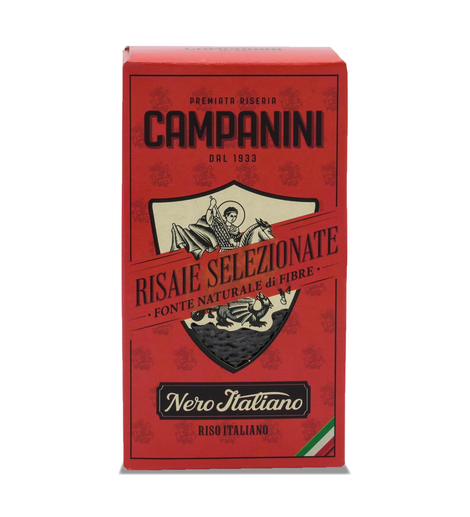 Buy RISO NERO Black Rice 500g - Authentic Italian Risera Campanini | Premium Nero Italiano for International Shipping - Buy Online on GoSupps.com