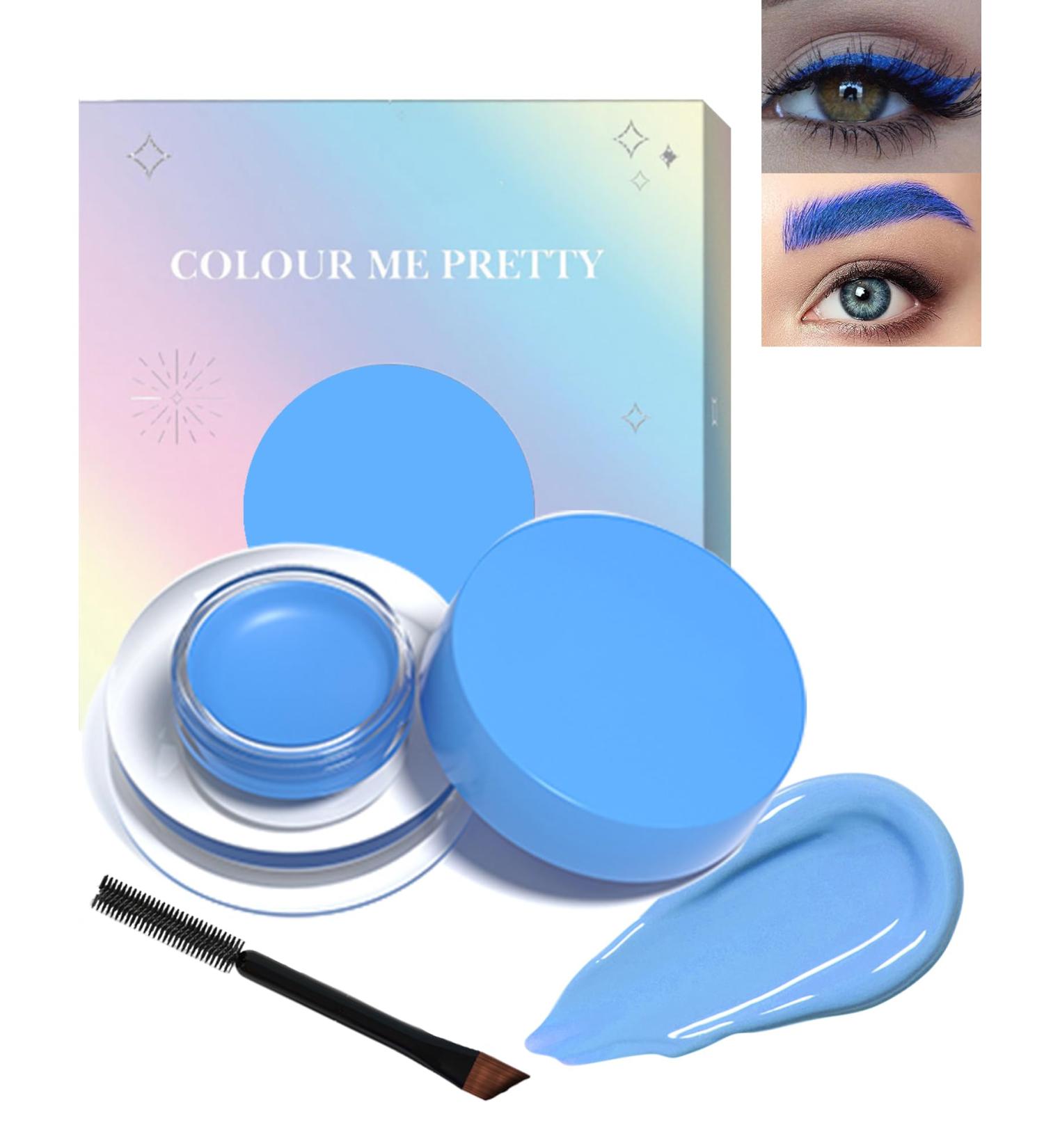 Waterproof Matte Gel Eyeliner Pot- Blue Long Lasting Cream Eyeliner Eyebrow Gel High Intensity Pigments Smudge-proof Eye Liner Brow Cream for Halloween Cosplay Show Eye Liner Brow Face Makeup-#120 - Buy Online on GoSupps.com