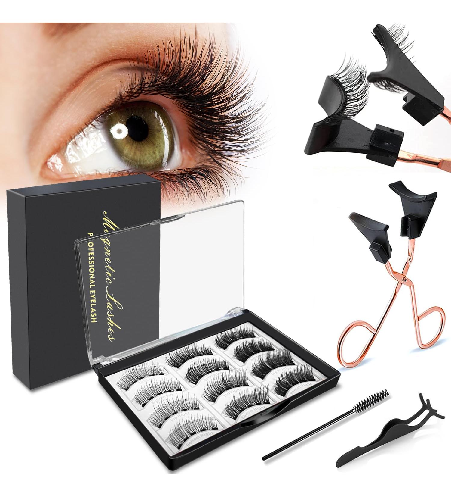Magnetic Eyelashes 3 Pairs Magnetic Eyelashes Magnetic Lashes Magnetic False Eyelashes With Applicator No Glue Needed Natural Looking & Waterproof Magnetic Eyelashes No Eyeliner - Buy Online on GoSupps.com