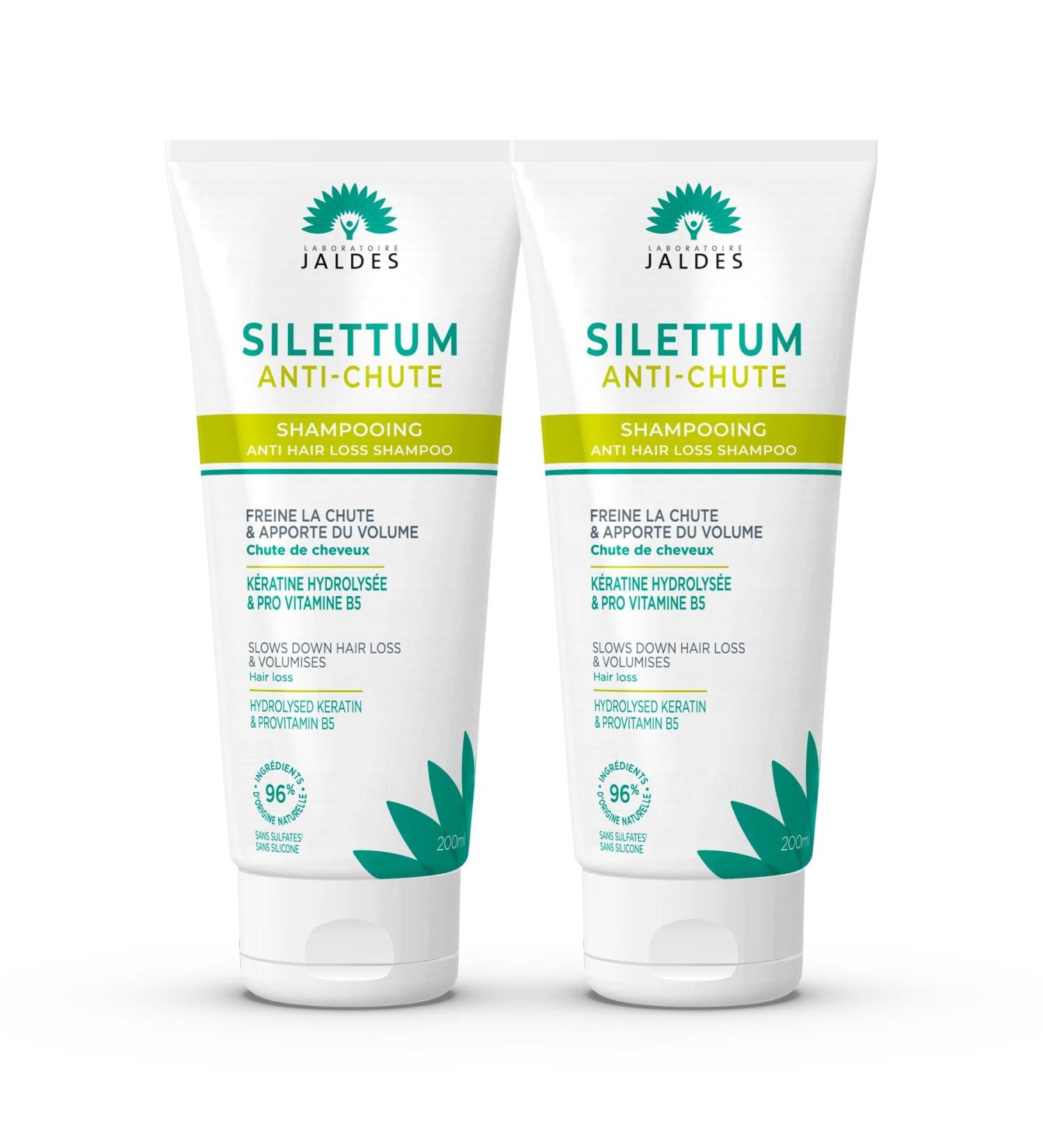 Silettum Anti-Hair Loss Shampoo Tube Pack of 2 x 200ml | Slows Hair Loss | Adds Volume | Jaldes Laboratory - Buy Online on GoSupps.com