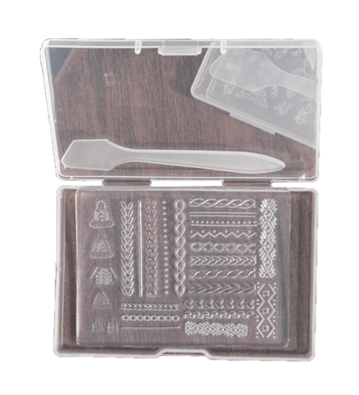 MCAORI 3D Nail Art Mold with Variety of Patterns Template Carving Sticker Stencil Tools Creative Stunning Nail Decorations - Buy Online on GoSupps.com
