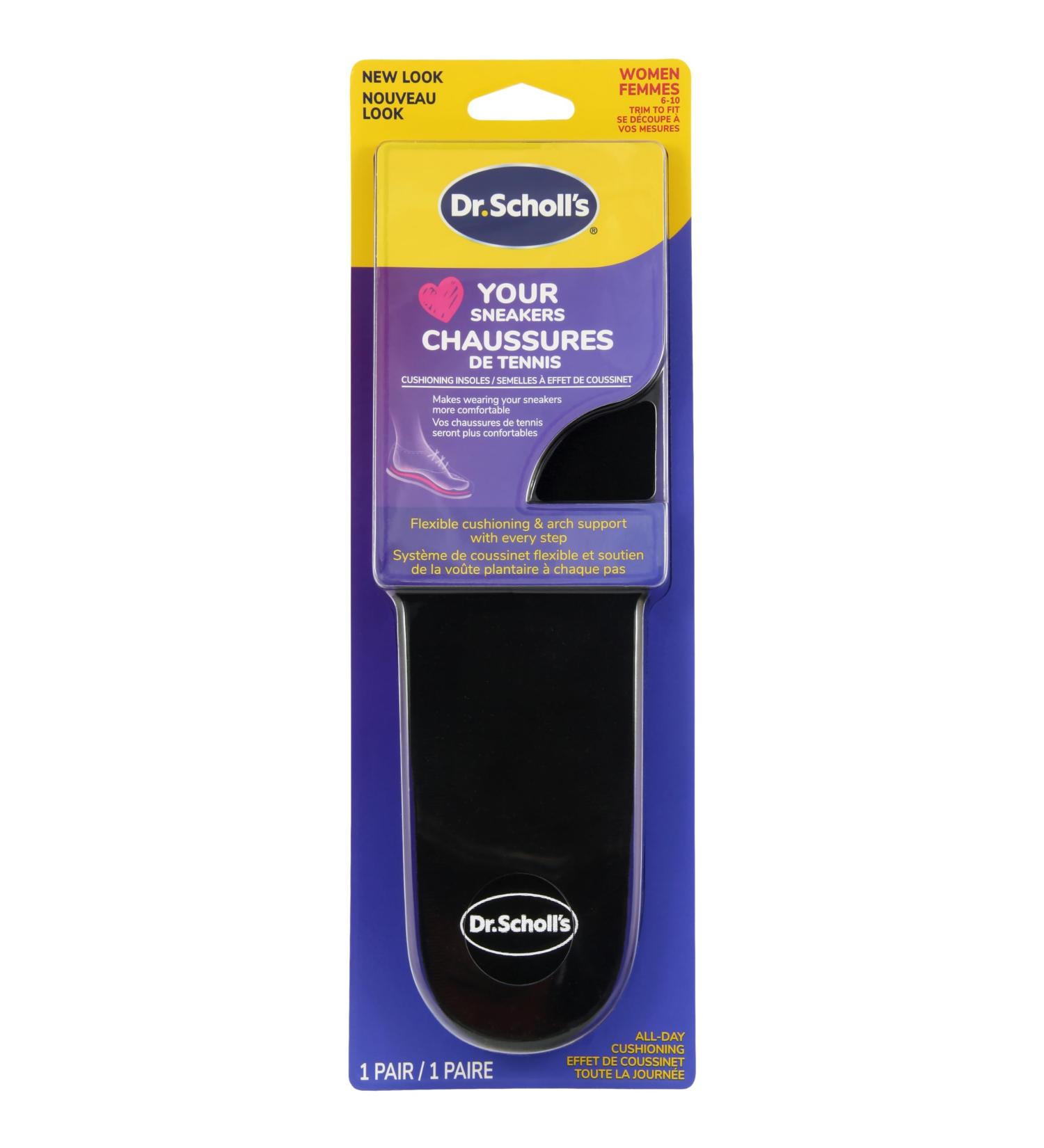 Dr. Scholl's SOFT CUSHIONING INSOLES for Sneakers Superior Shock Absorption and Cushioning for All-Day Comfort so You Can Wear Your Shoes Longer (available for Women's Size 6-10)