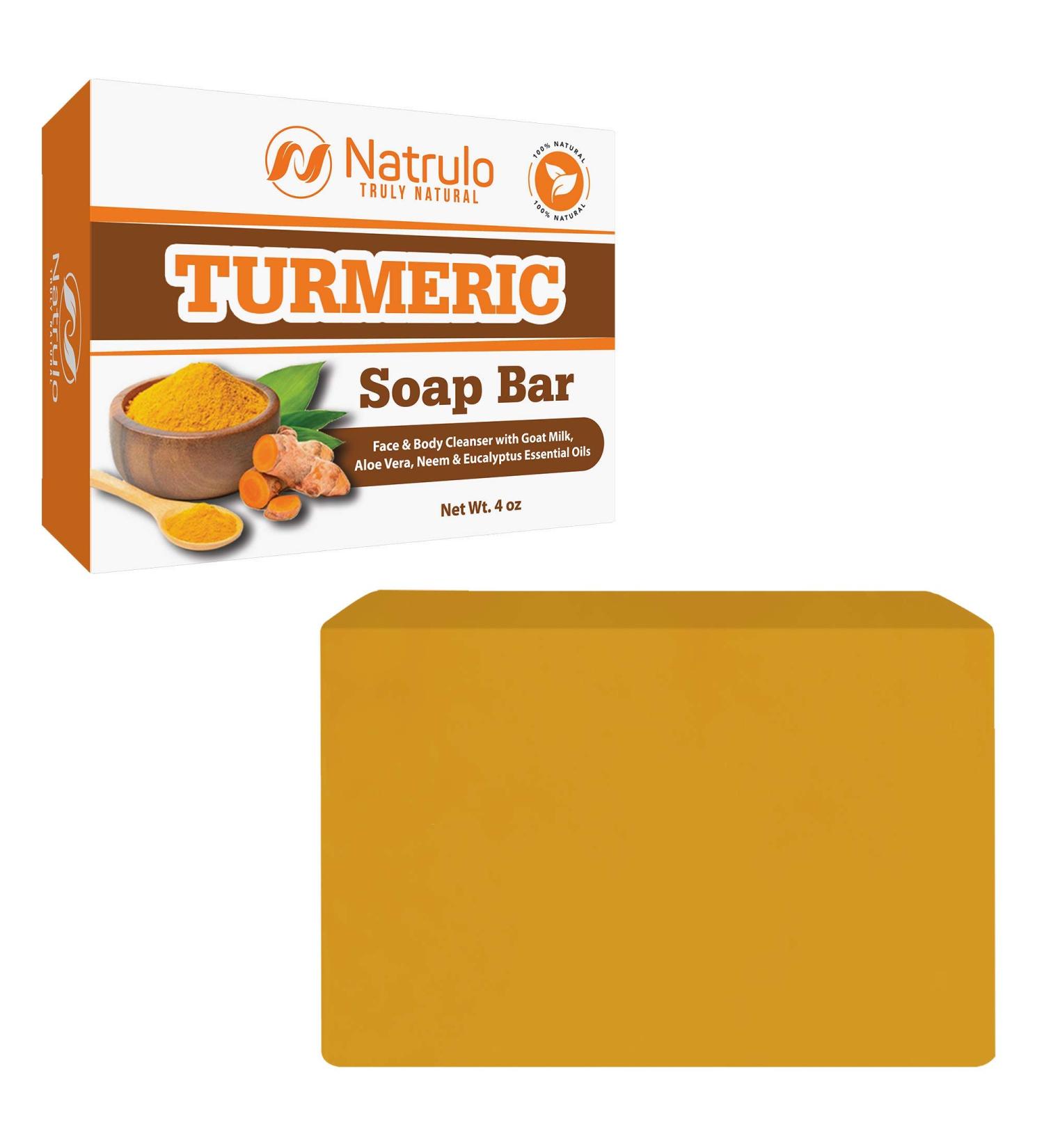 Turmeric Face & Body Soap Bar - Natural Acne Treatment & Scar Fading - 4 Oz Made in USA - Buy Online on GoSupps.com