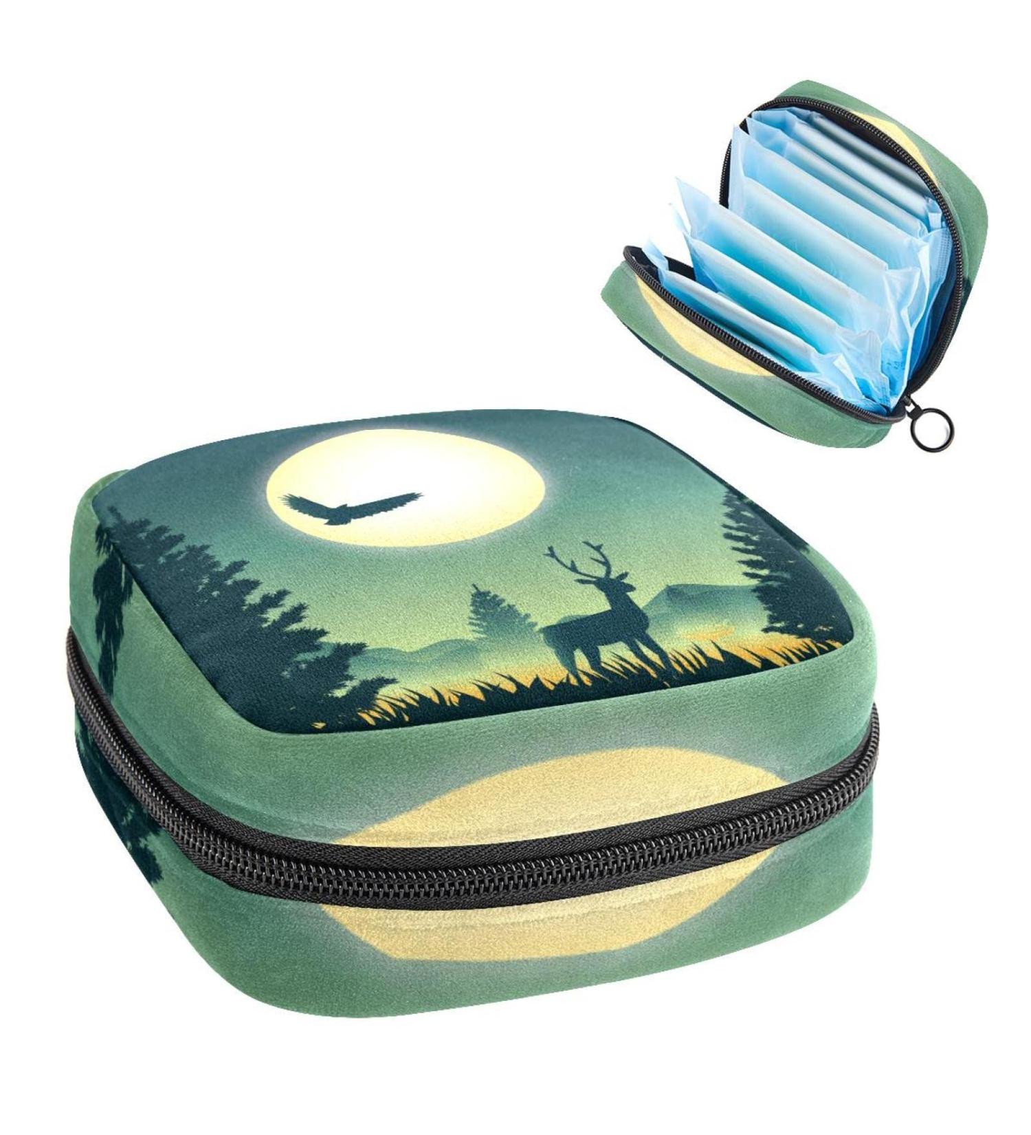 Women's Portable Period Kit - Wildlife Storage Pockets Stillpad Keeper | Eco-Friendly Feminine Bag for Girls - Buy Online on GoSupps.com