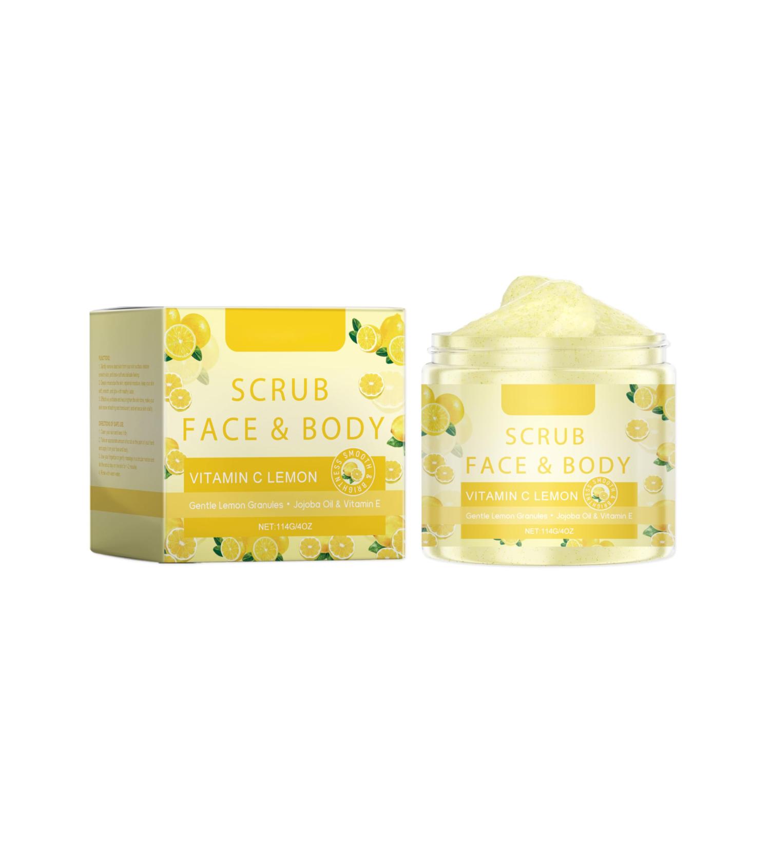 Lemon Exfoliating body Scrub Gentle cleansing Moisturizing Exfoliating & Deep-Cleansing for All Skin 3.53 OZ