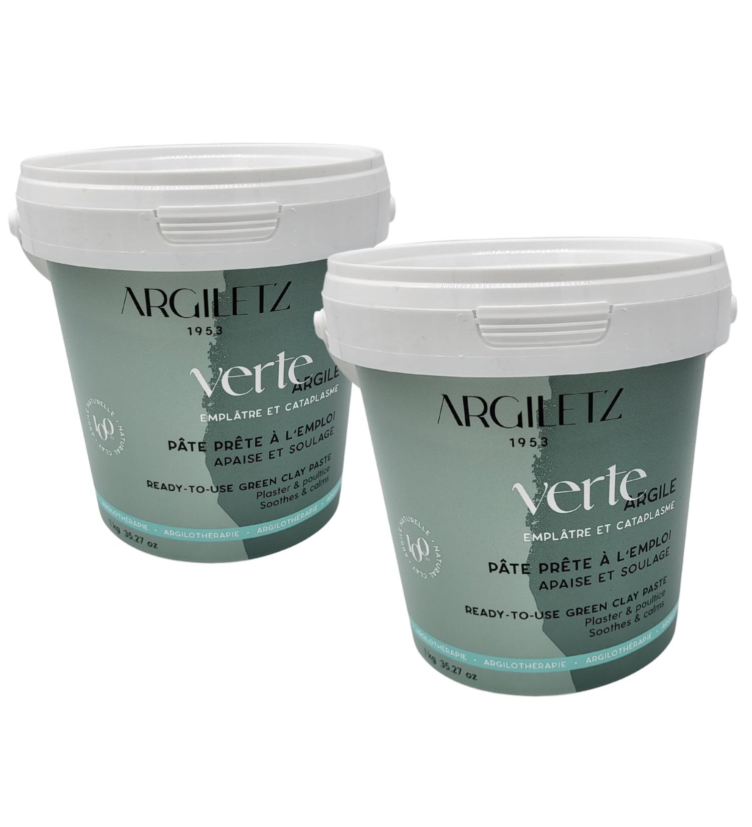  ARCILIA Argiletz - Set of 2 Pots - Green Clay 1kg - Ready to Use - Buy Online on GoSupps.com