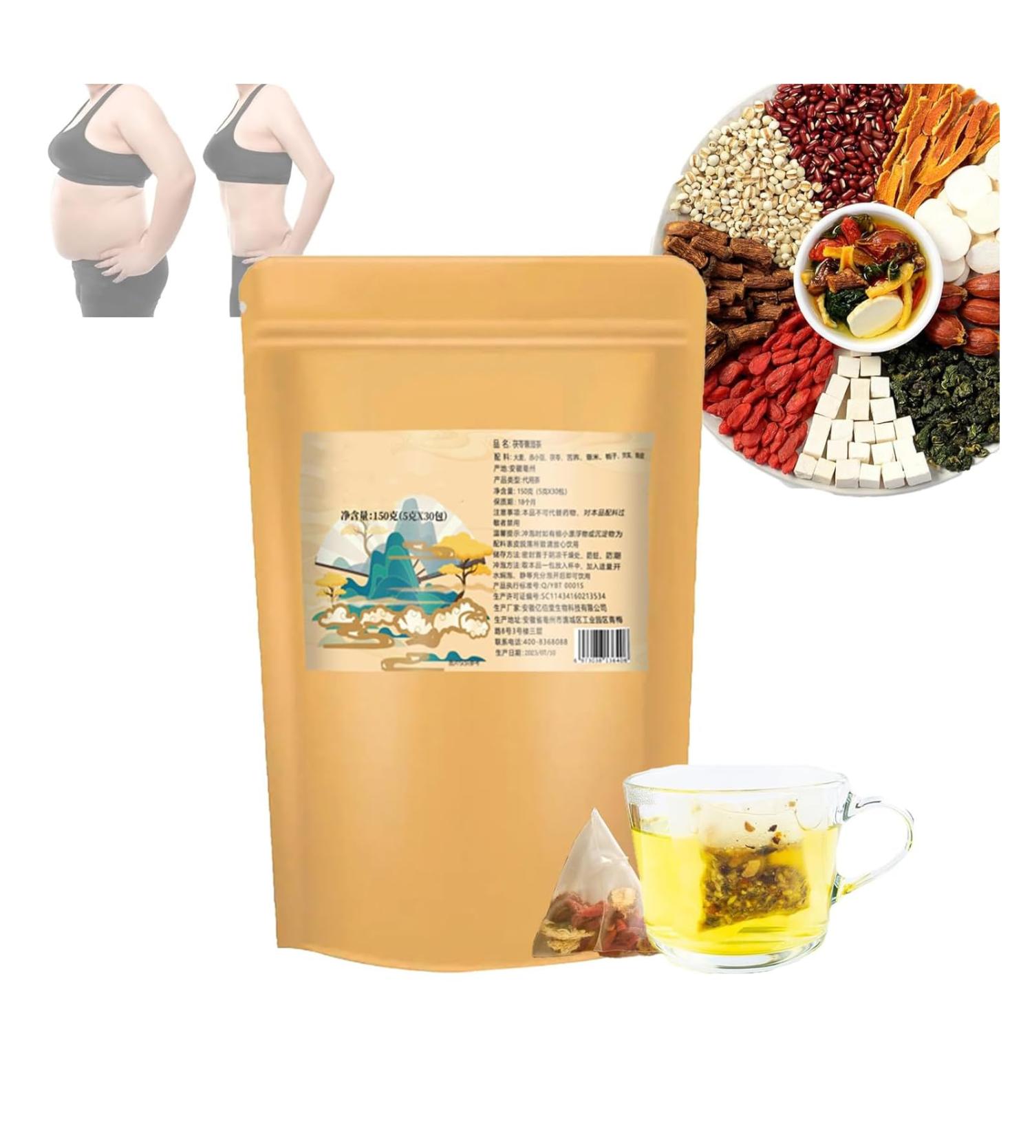 Poria and Coix Seed Tea for Dampness Elimination Poria and Coix Seed Tea Lemon Hawthorn Lotus Leaf Tea Dampness Clearing Herbal Tea Dampness Clearing Herbal Tea Chinese Tea (1pack) - Buy Online on GoSupps.com