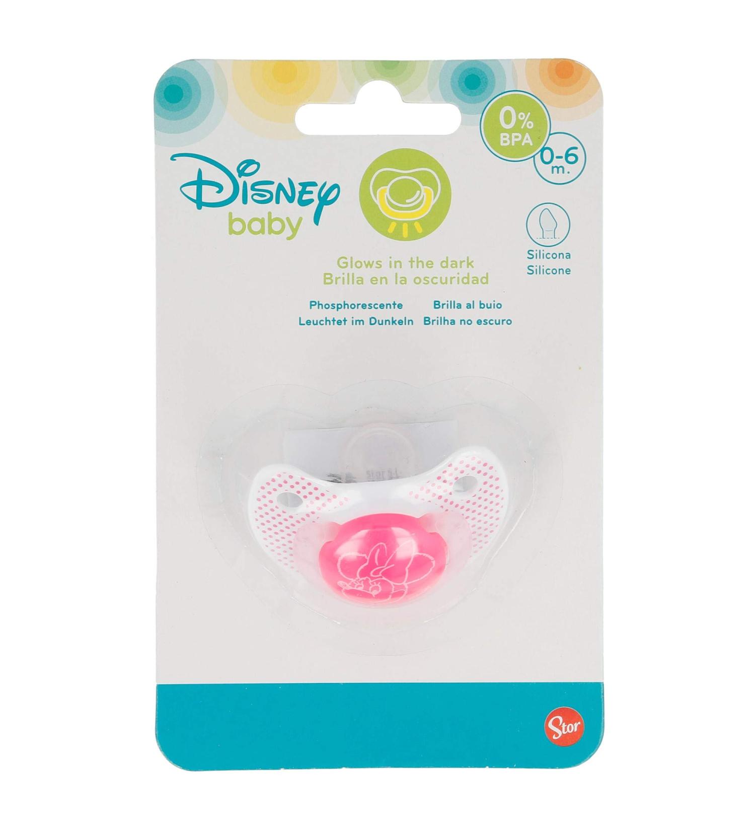 Stor Pack 1 ANATOMICAL PACIFIER WITH SILICONE TEA 0-6 M Minnie