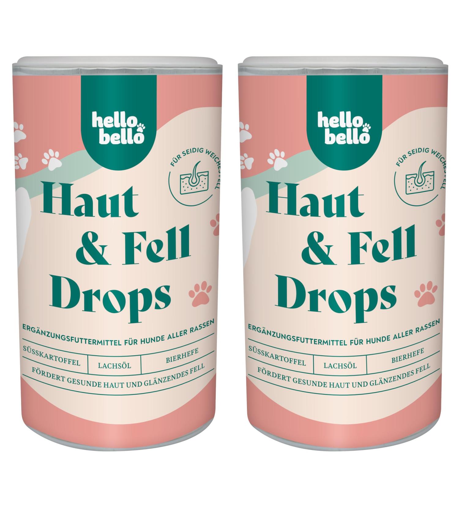 Hellobello Skin & Fur Drops for Dogs | 2 x 350g with Algae Oil Brewers Yeast & Biotin for Soft Shiny Fur & Healthy Skin - International Shipping Available - Buy Online on GoSupps.com