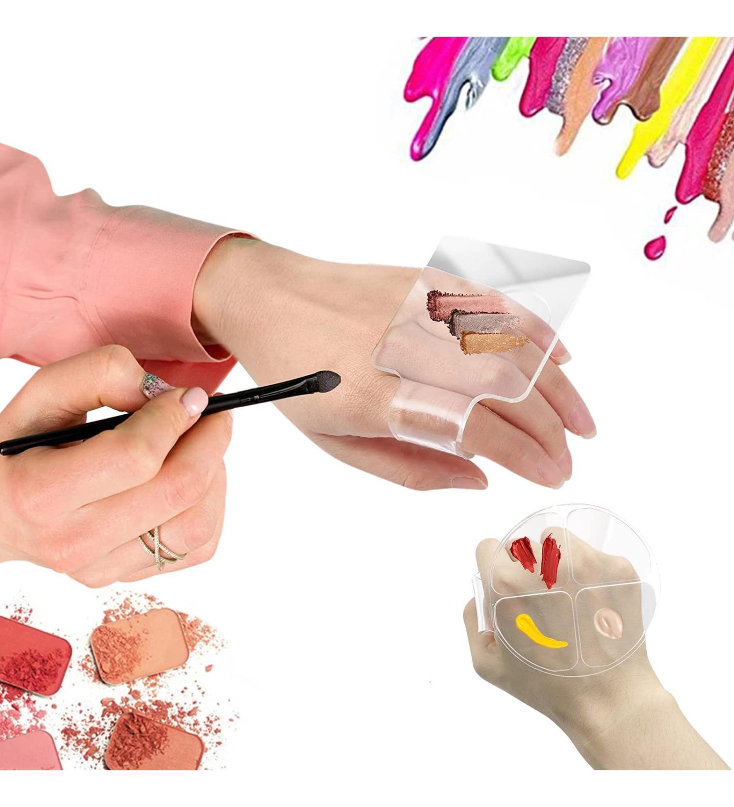 Creamoon Hand Makeup Mixing Palette Set with 2 Color Mixing Sticks - Transparent Acrylic Palette for Liquid Foundation and Nail Makeup - Buy Online on GoSupps.com