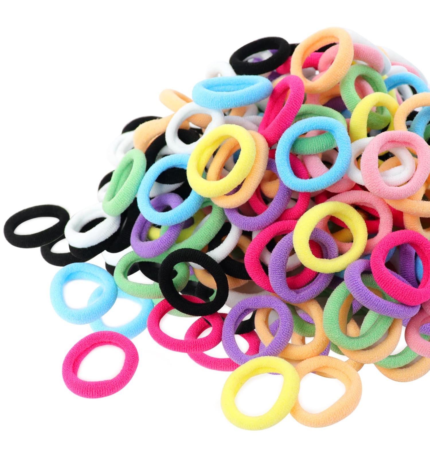 Hanyousheng 200-Piece Multi-Colored Hair Ties | Durable Rubber Bands for Women Girls & Men | Perfect for Braids & Everyday Use - Buy Online on GoSupps.com