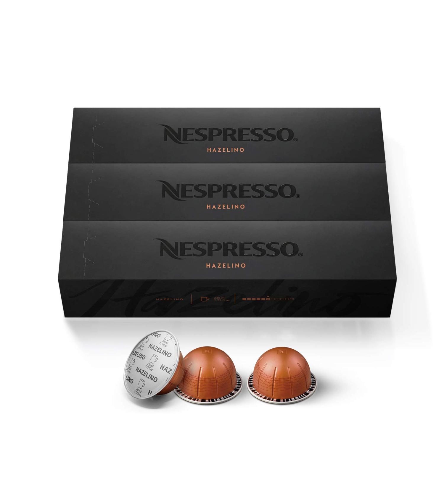Nespresso Capsules VertuoLine Hazelino / Hazelino Muffin Medium Roast Coffee 30 Count Coffee Pods Brews 7.8oz - Buy Online on GoSupps.com