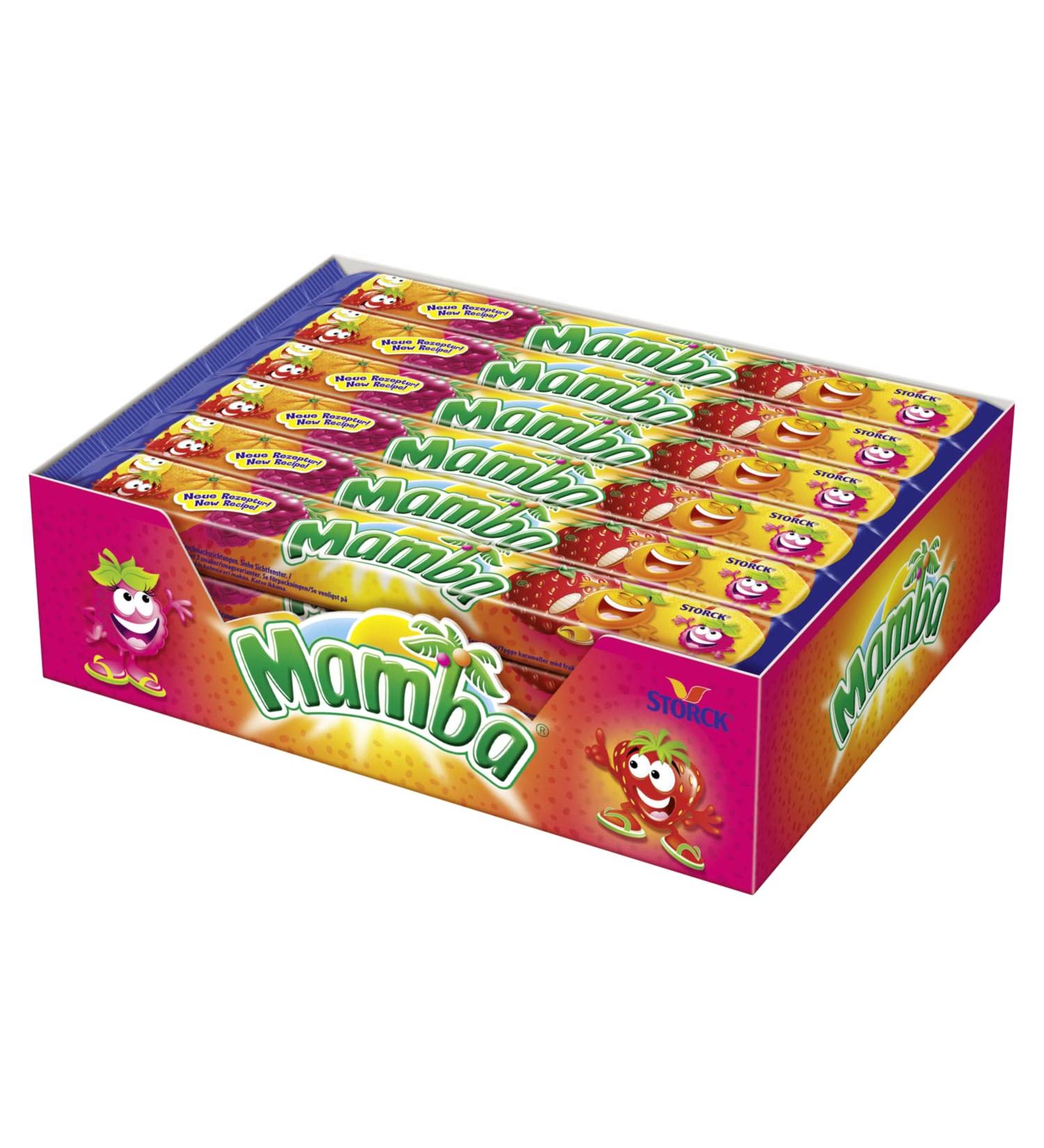 Buy Mamba Chewy Candies - 24 x 4 Sticks | Delicious Fruit Flavors Classic Variety - International Shipping Available - Buy Online on GoSupps.com