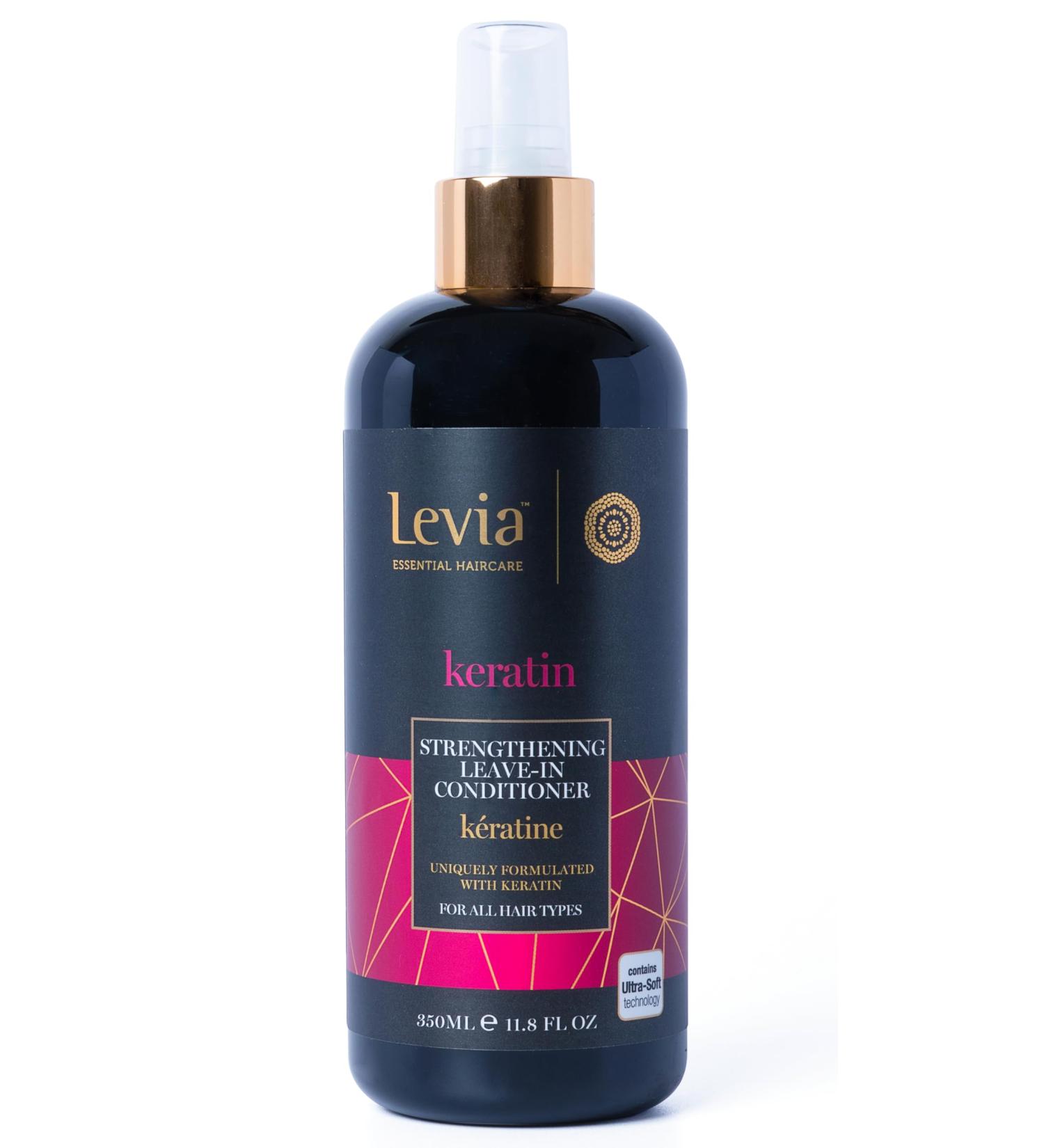 Levia | Keratin Leave-In Treatment Cream | Strengthens Hair Vitality | Nourishes and Moisturizes | Keratin Leave-In Treatment Cream | For All Hair Types | 350ml - Buy Online on GoSupps.com