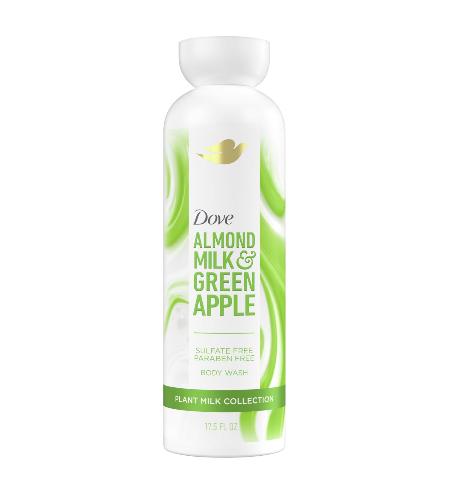 Dove Plant Milk Cleansing Body Wash Almond Milk & Green Apple for Moisturized Skin Gentle Cleanser No Sulfates or Parabens pH balanced 17.5 fl oz - Buy Online on GoSupps.com