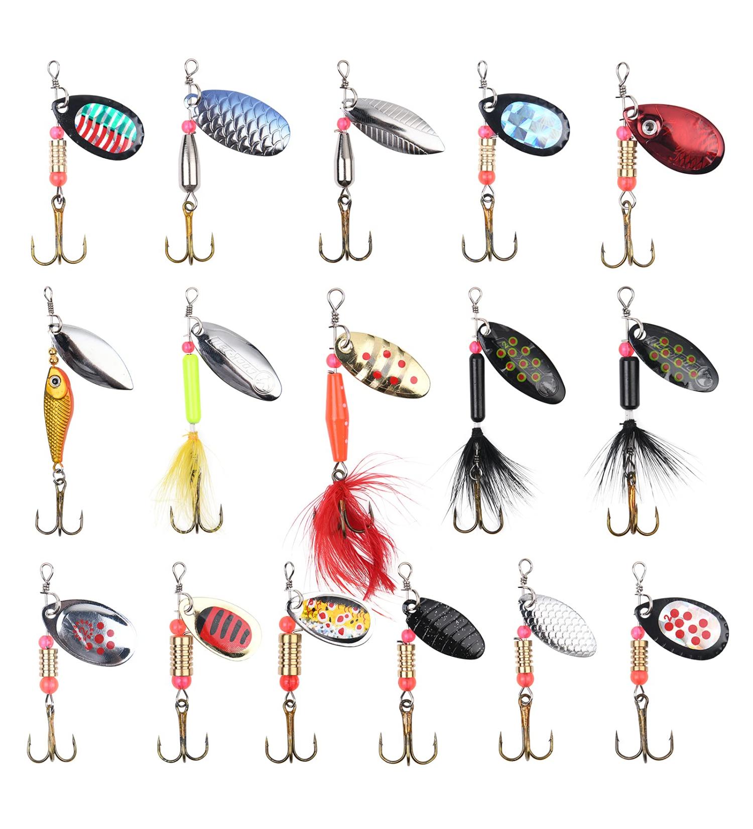 Shop Vicloon Spinner Blinker Set - 16 Premium Fishing Baits with Triplet Hooks for Trout Perch Salmon Pike & Walleye | International Shipping Available - Buy Online on GoSupps.com