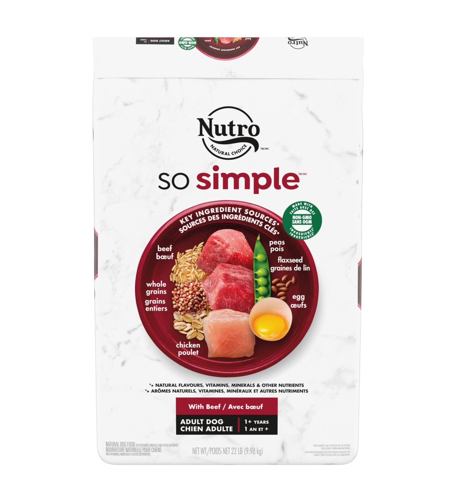 NUTRO SO SIMPLE Dog Food Dry Adult Beef 9.98kg Bag 9.98 kg (Pack of 1) - Buy Online on GoSupps.com