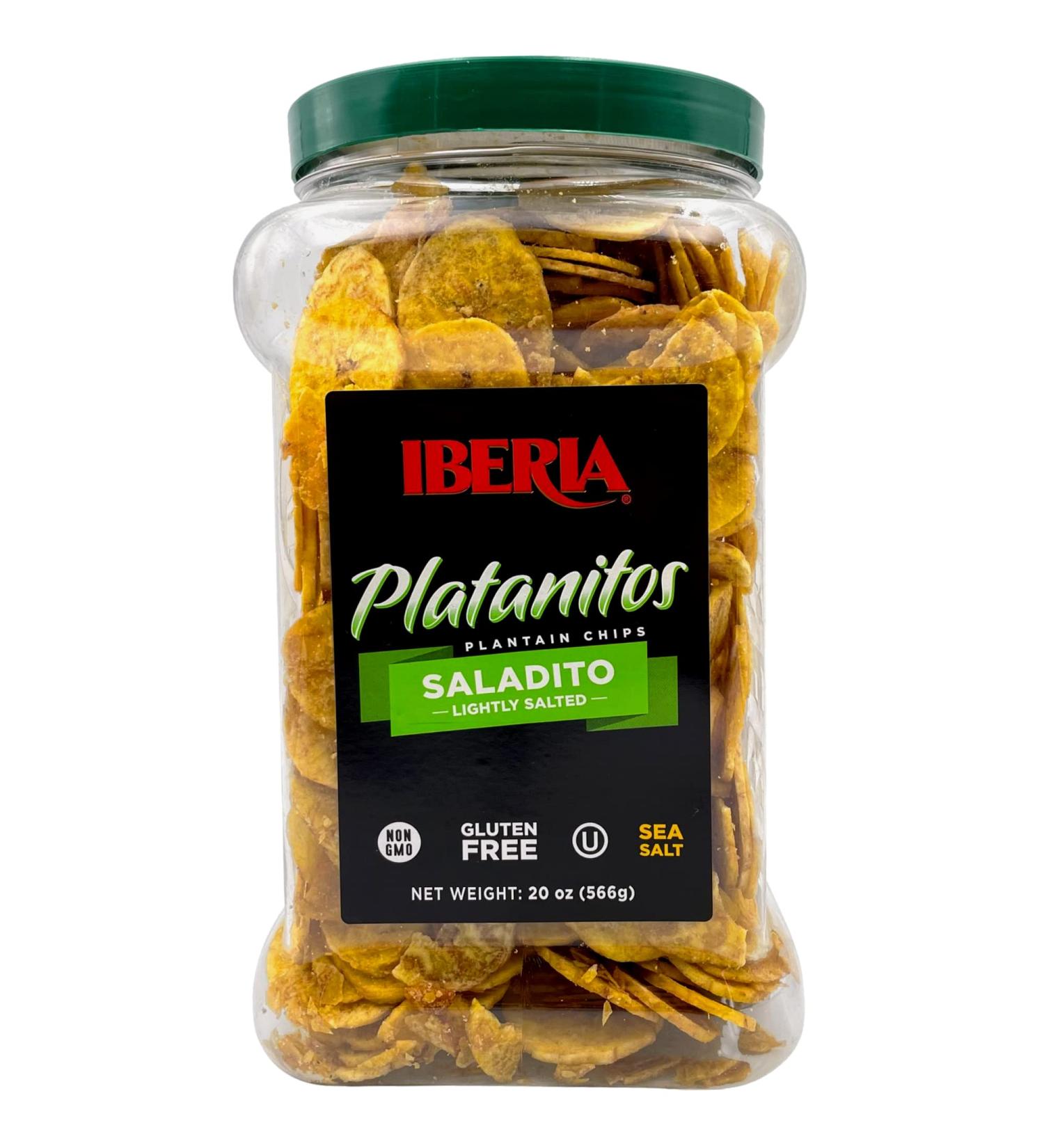 Iberia Saladito Plantain Chips 20 oz - Lightly Salted | Crispy Snack - Buy Online on GoSupps.com