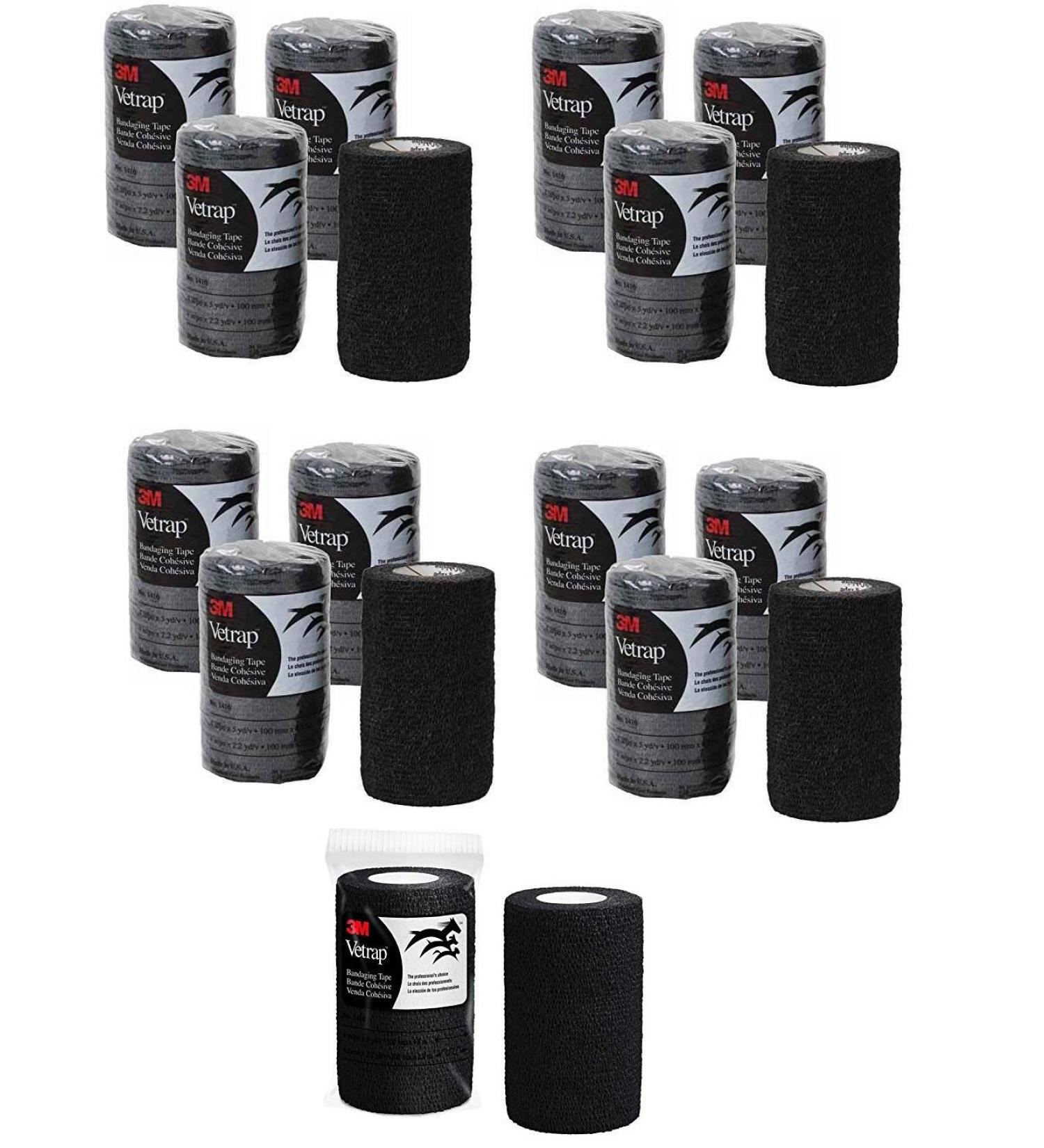 3M Vetrap 4 Bandaging Tape  4x 5 Yards  Black (18)
