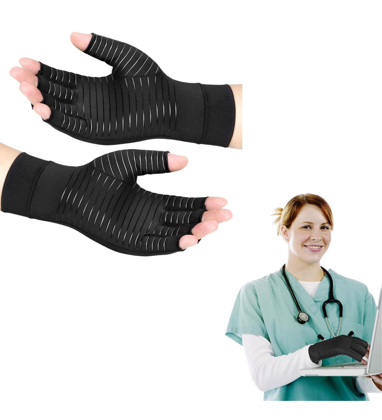 Buy Arthritis Compression Gloves for Pain Relief | Carpal Tunnel RSI & Rheumatoid Support - Unisex Hand Gloves - Buy Online on GoSupps.com