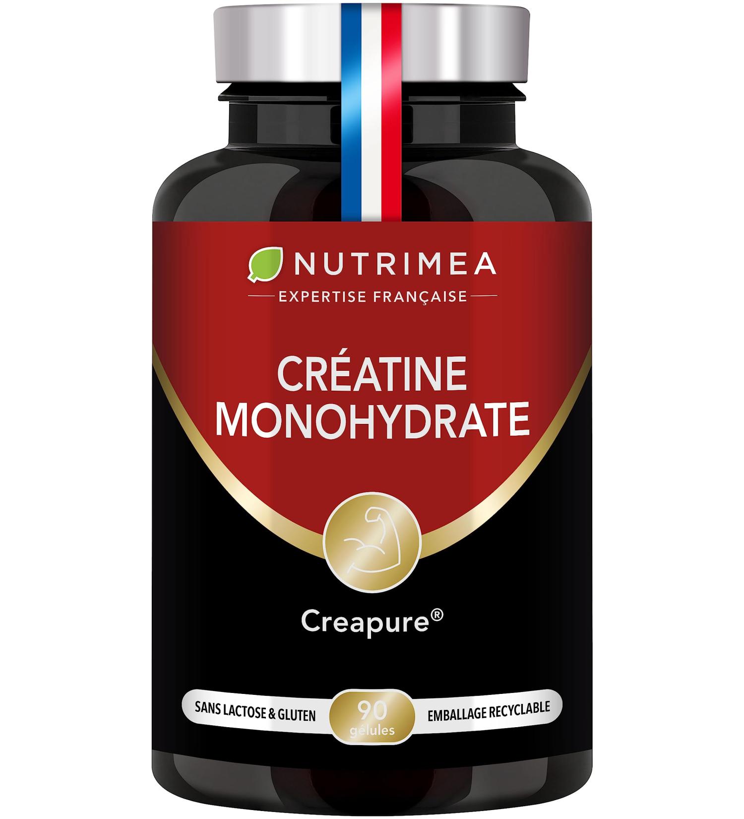 Creapure Creatine Monohydride 3000 mg No Excipients 100% Pure Formula Sporting Intensity Physical Performance Energy 90 Vegan Capsules Nutrimea - Buy Online on GoSupps.com