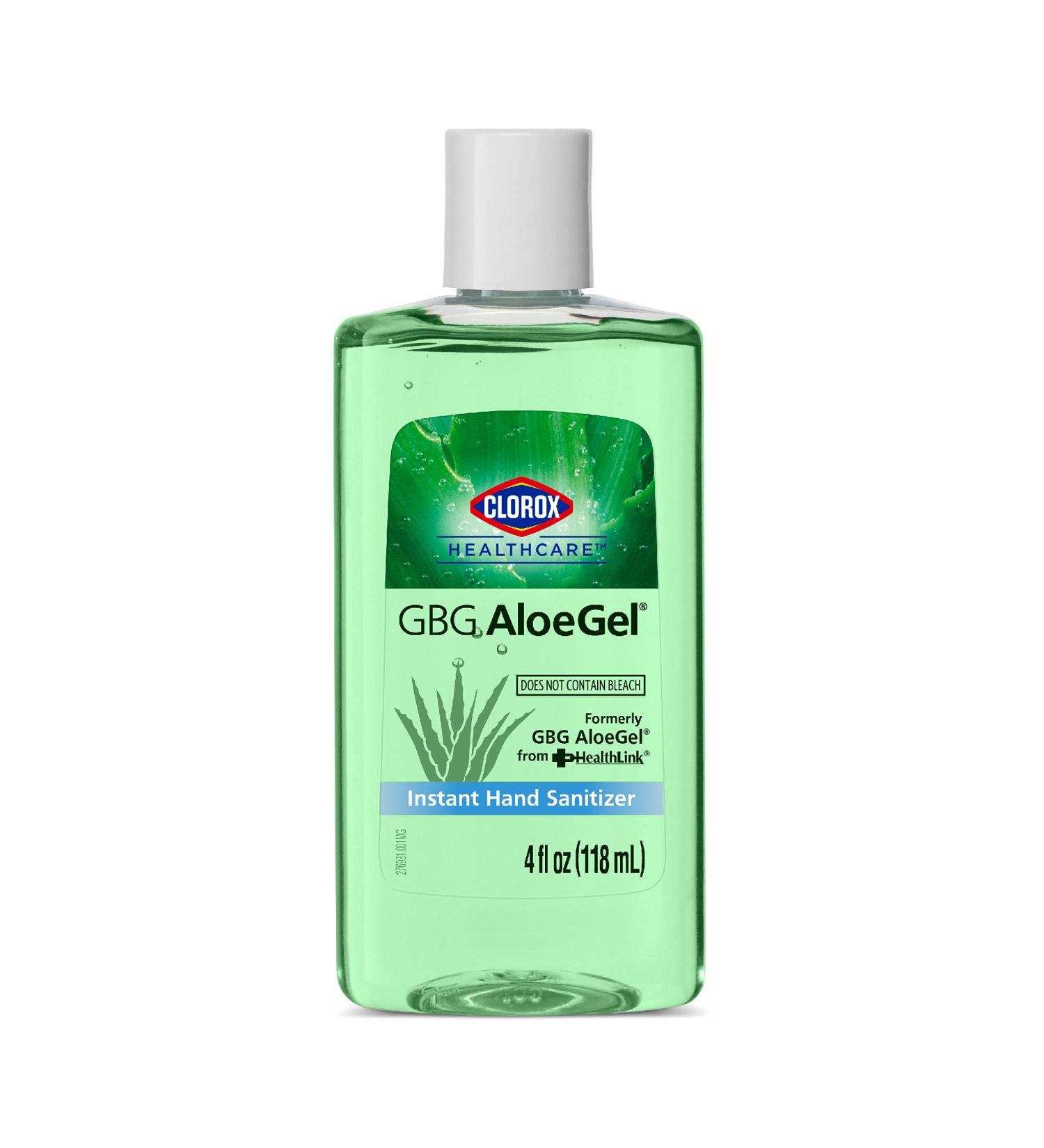 Clorox Healthcare GBG AloeGel Hand Sanitizer Gel 4oz - Bleach Free Mini Travel Size (1 Pack) - Buy Online on GoSupps.com