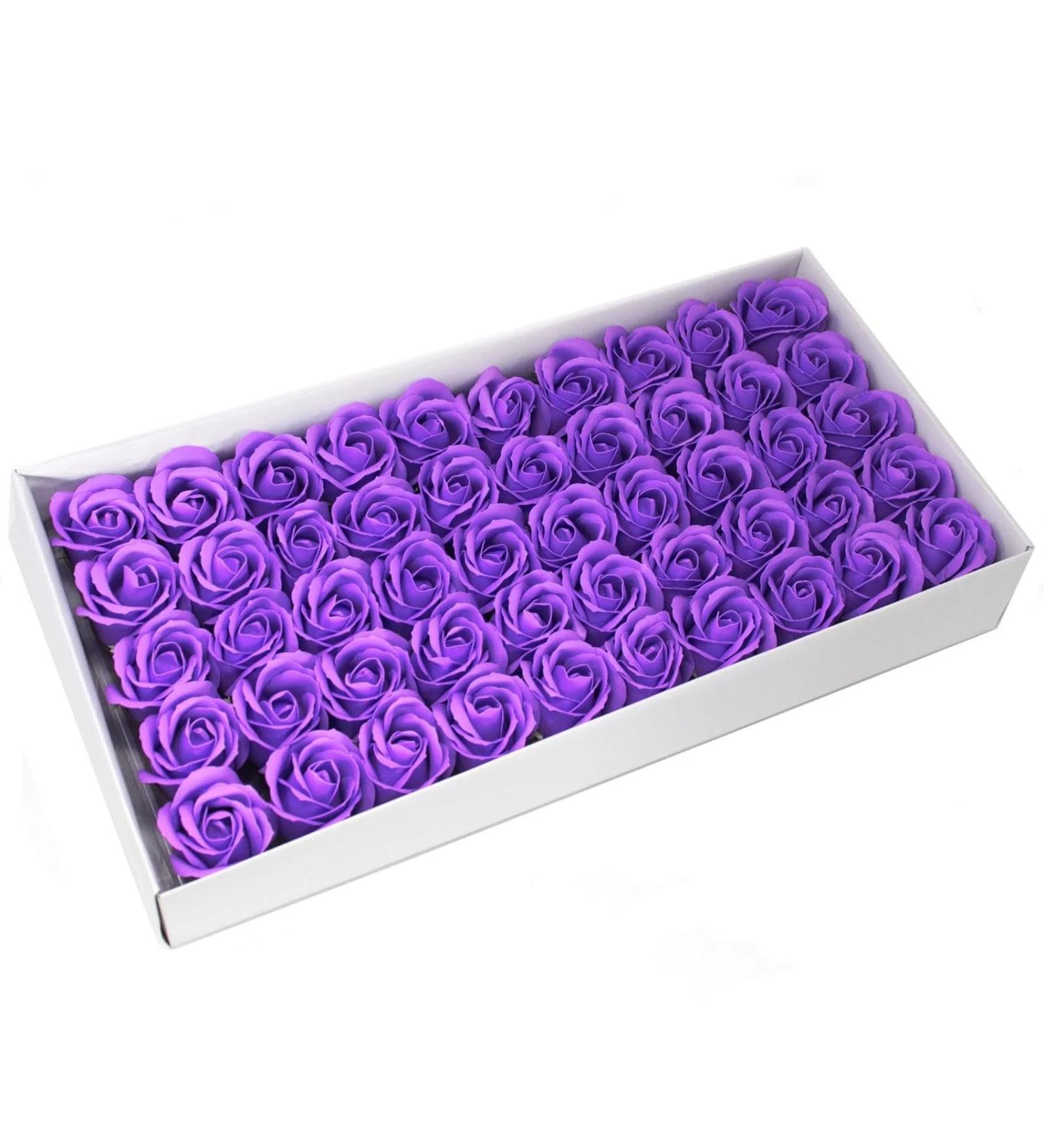 Ancient Wisdom 50 x Craft Soap Flowers - Med Rose - Lavender - Buy Online on GoSupps.com