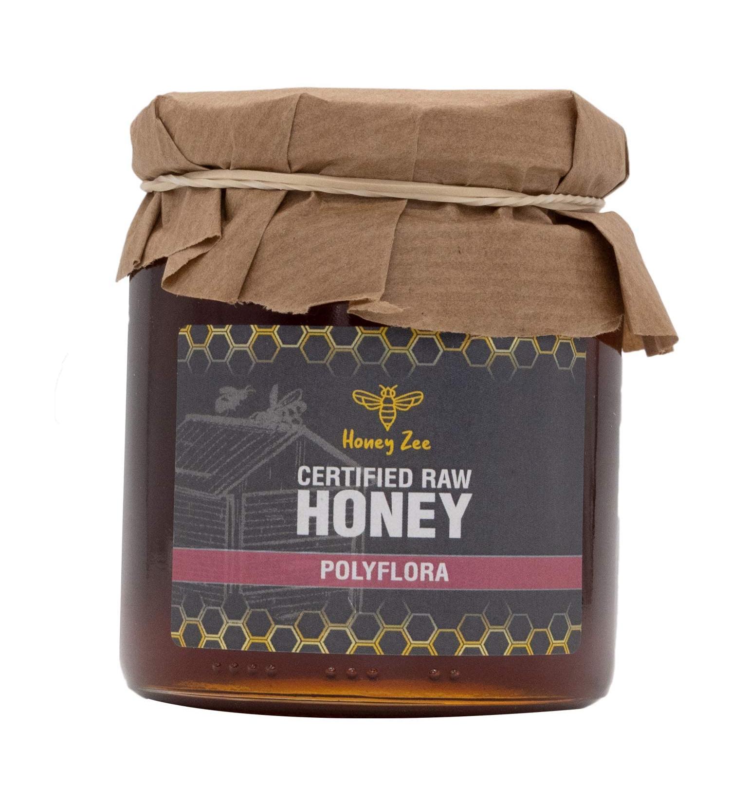 Raw Honey Polyflora 100% Authentic and Natural Sweet Honey Pure Honey from The Mountains of Andalusia Spain Unfiltered Unpasteurised and Unprocessed 300g HoneyZee - Buy Online on GoSupps.com