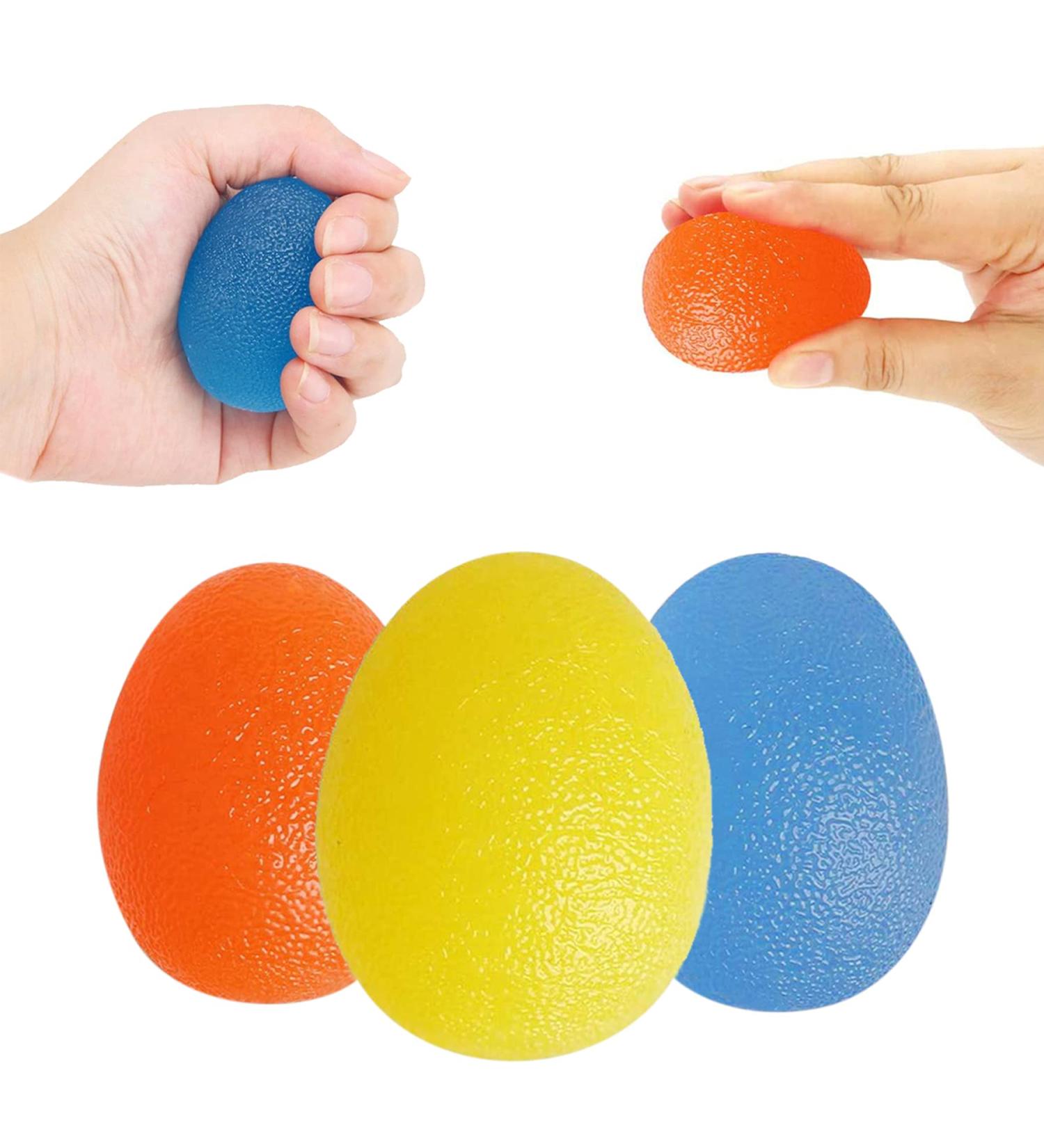 ICOUVA Gel Hand Balls - 3PCS Therapy Exercise Squeeze Balls for Arthritis, Grip Strengthening, and Stress Relief - Buy Online on GoSupps.com